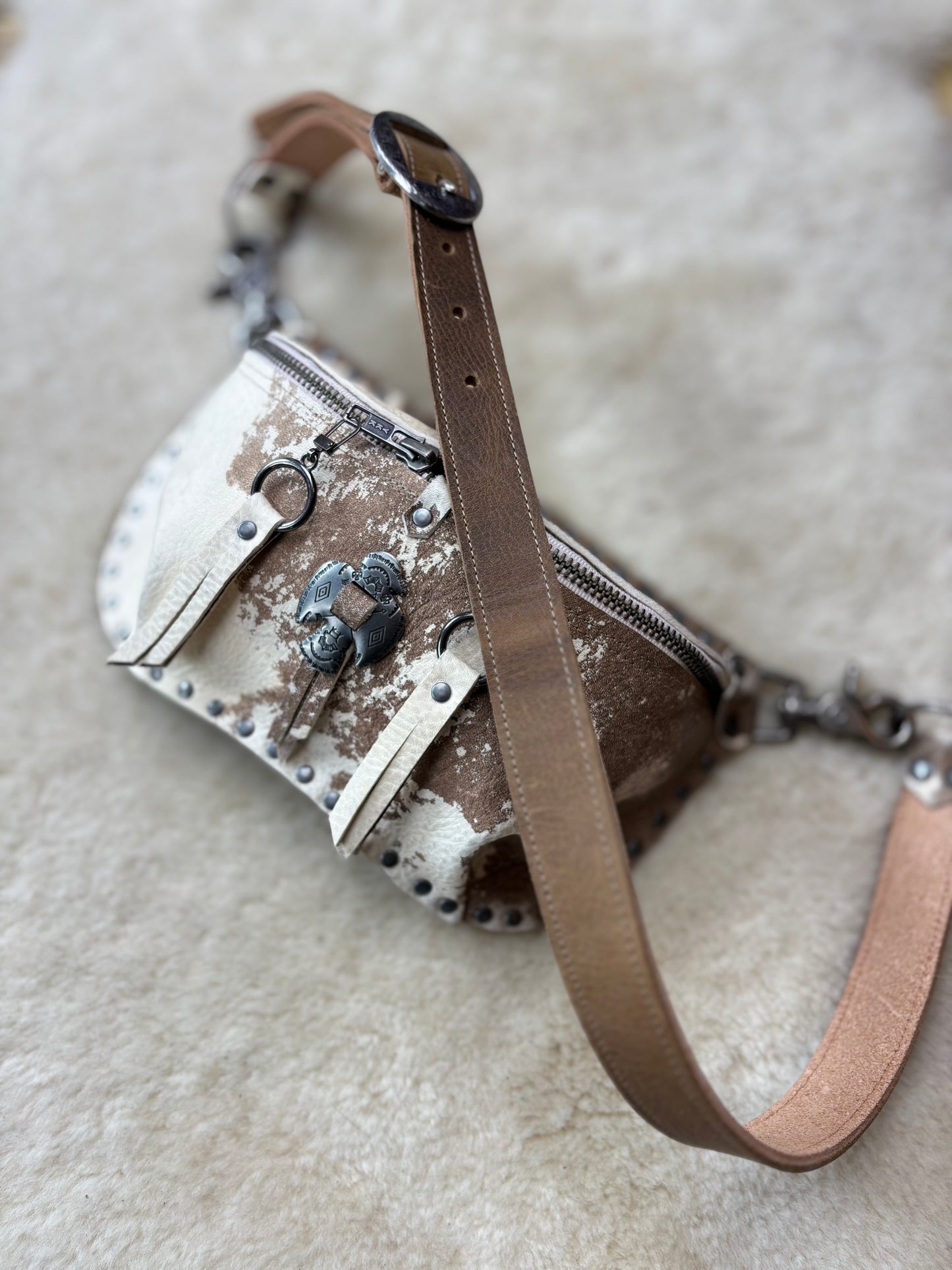Cream and Cocoa Phoenix Fanny Pack