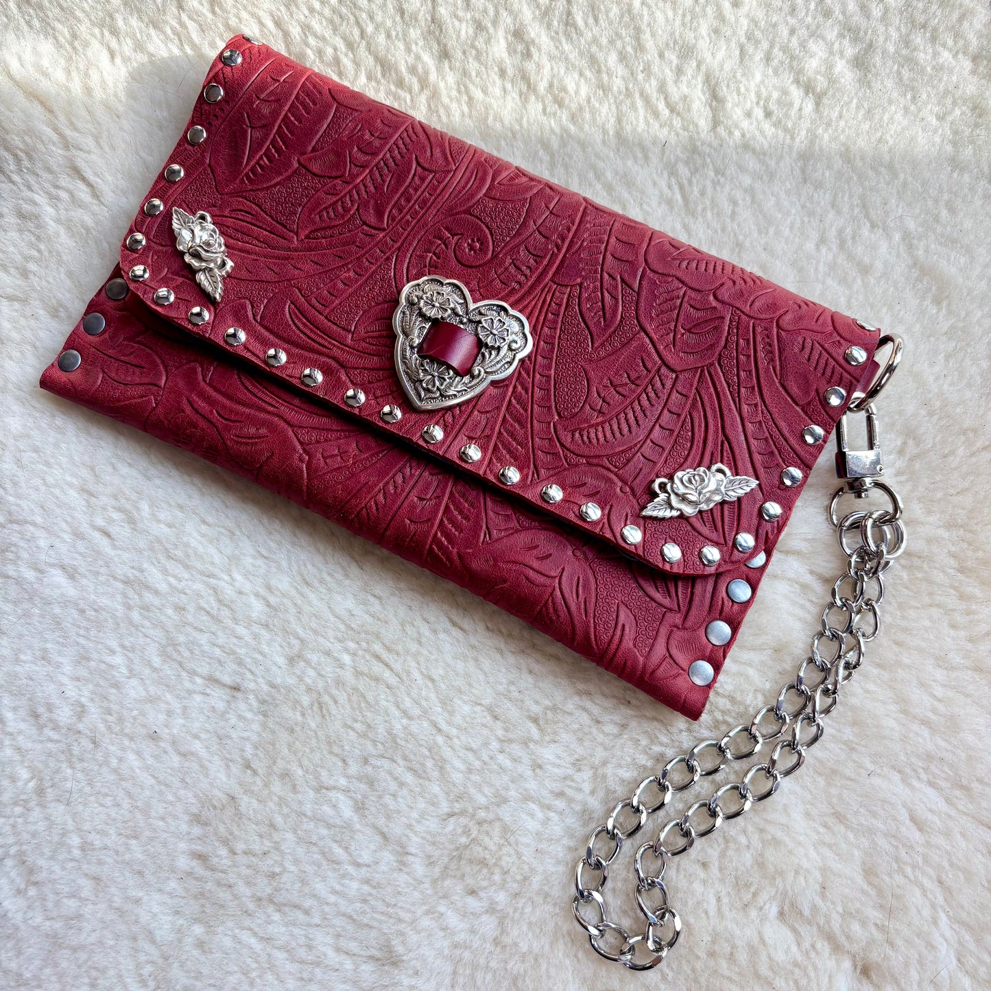 Red Heart Clutch