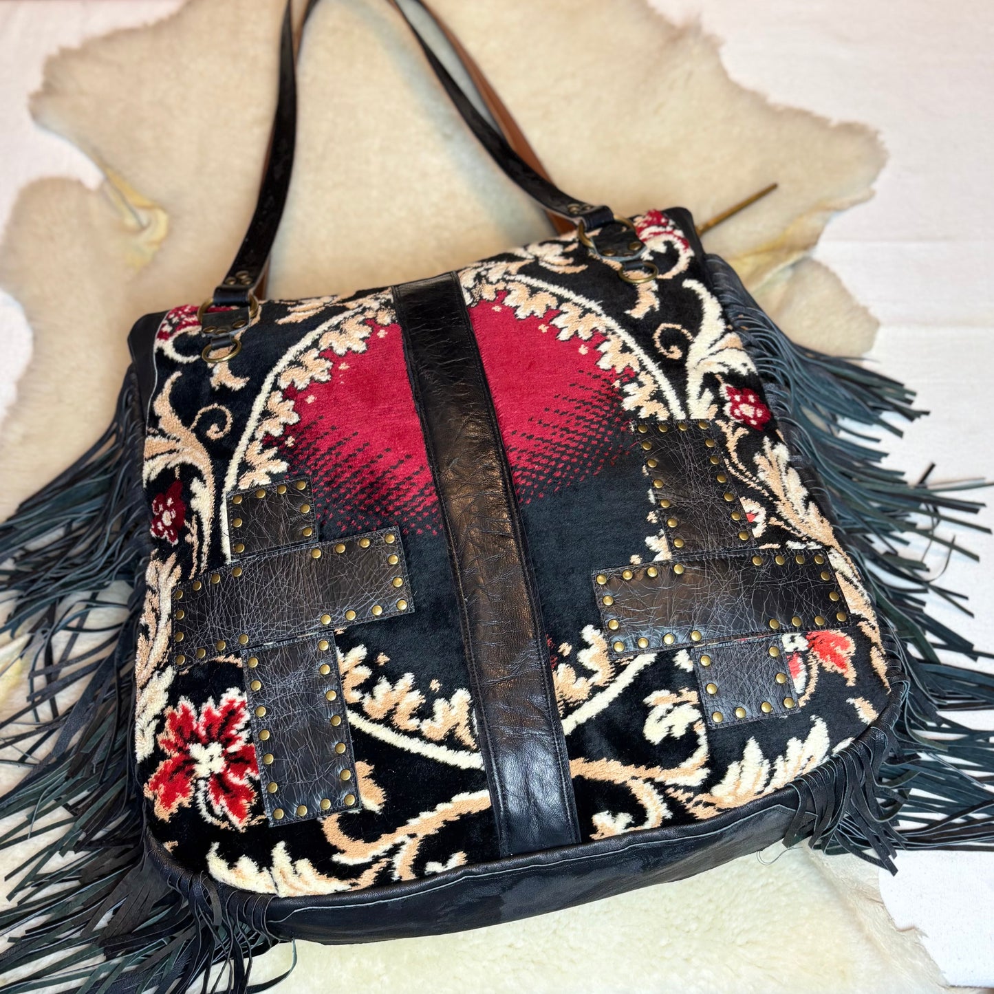 Double Cross Velvet Overnighter