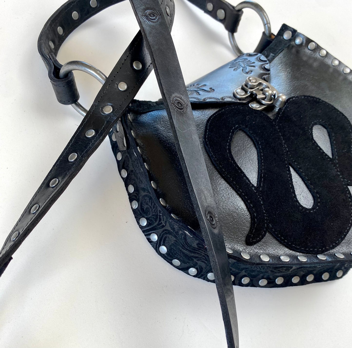 Black on Black Snake Bag