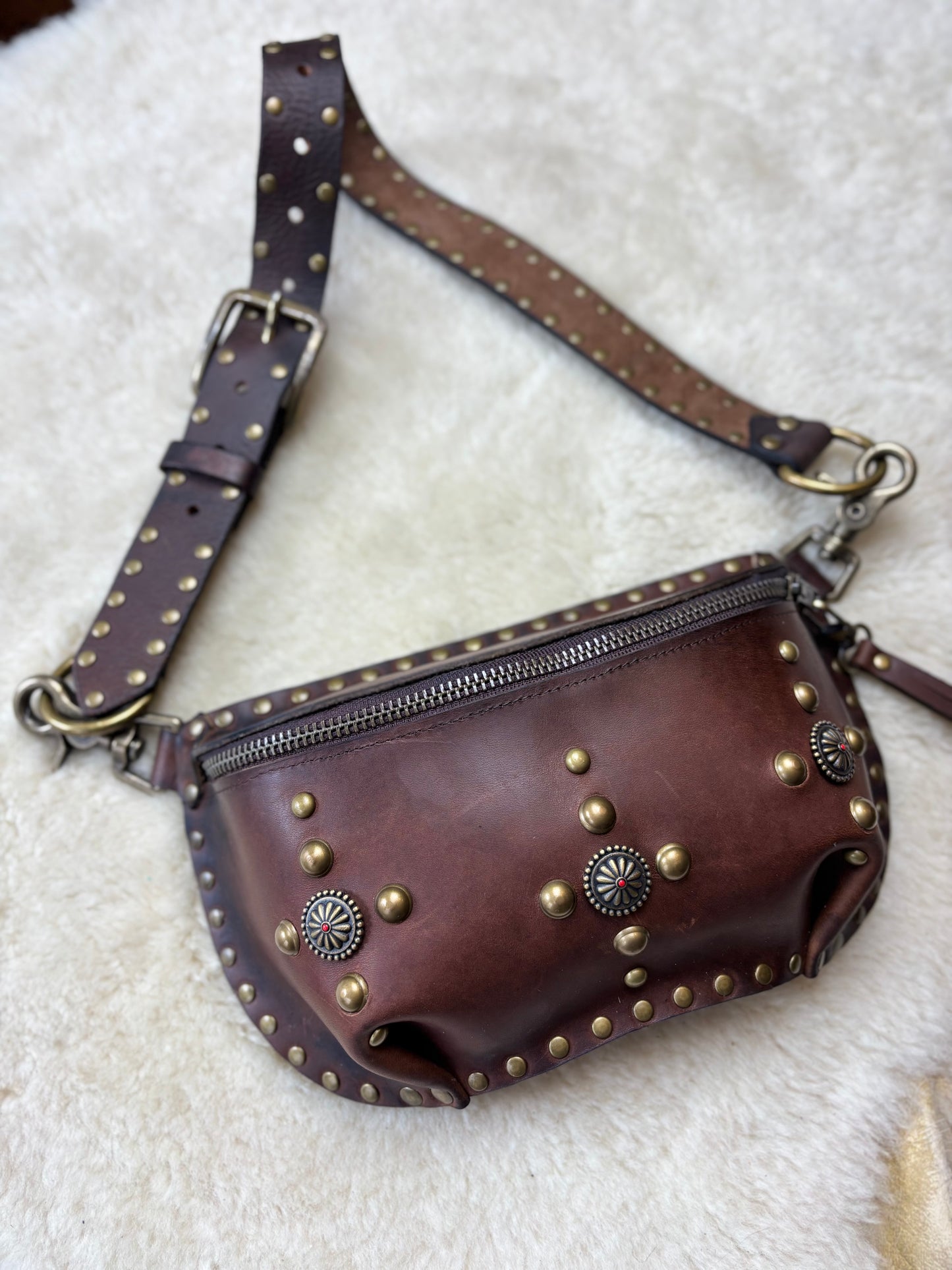 Brown Leather Classic Fanny Pack