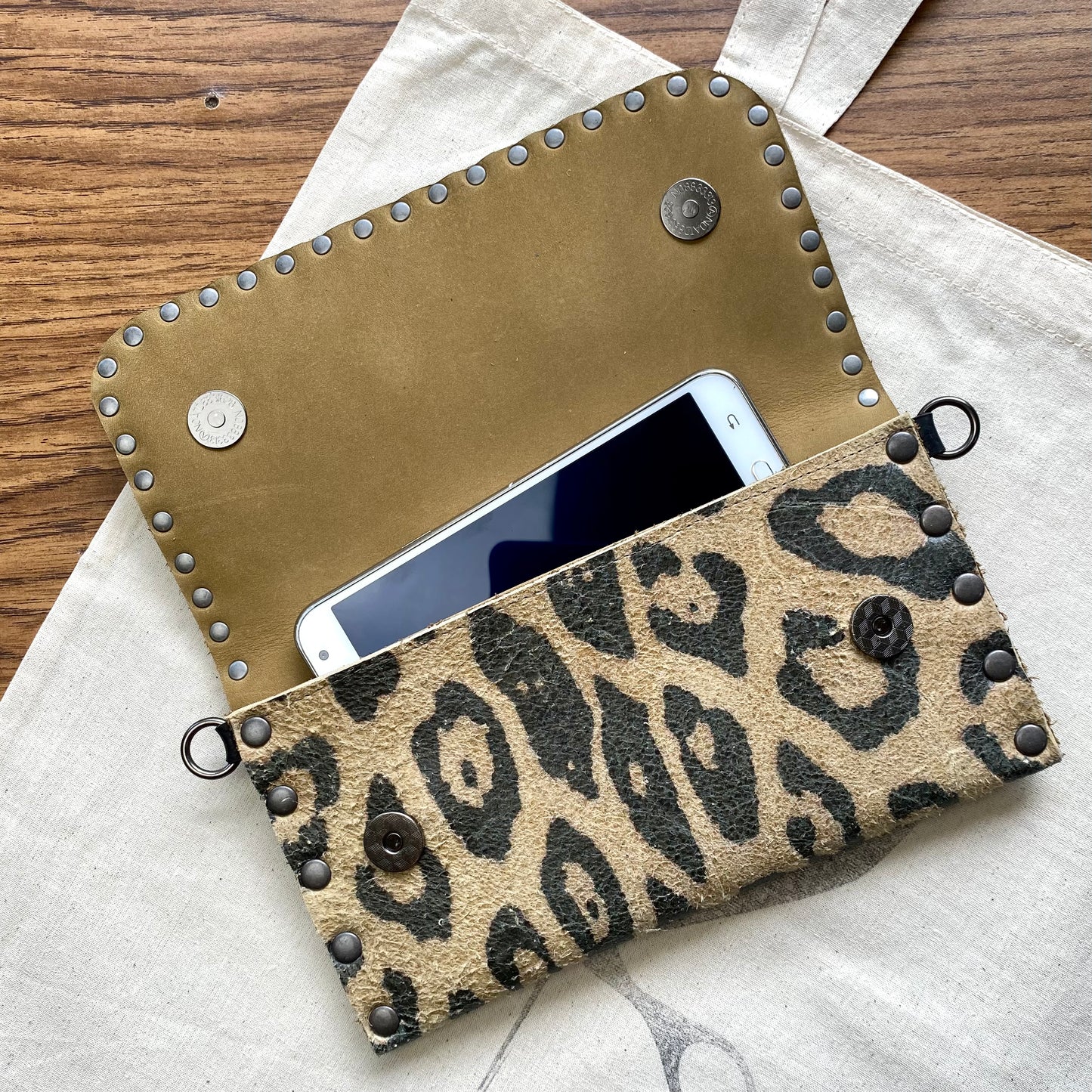 Leopard Concho Clutch and Cuff