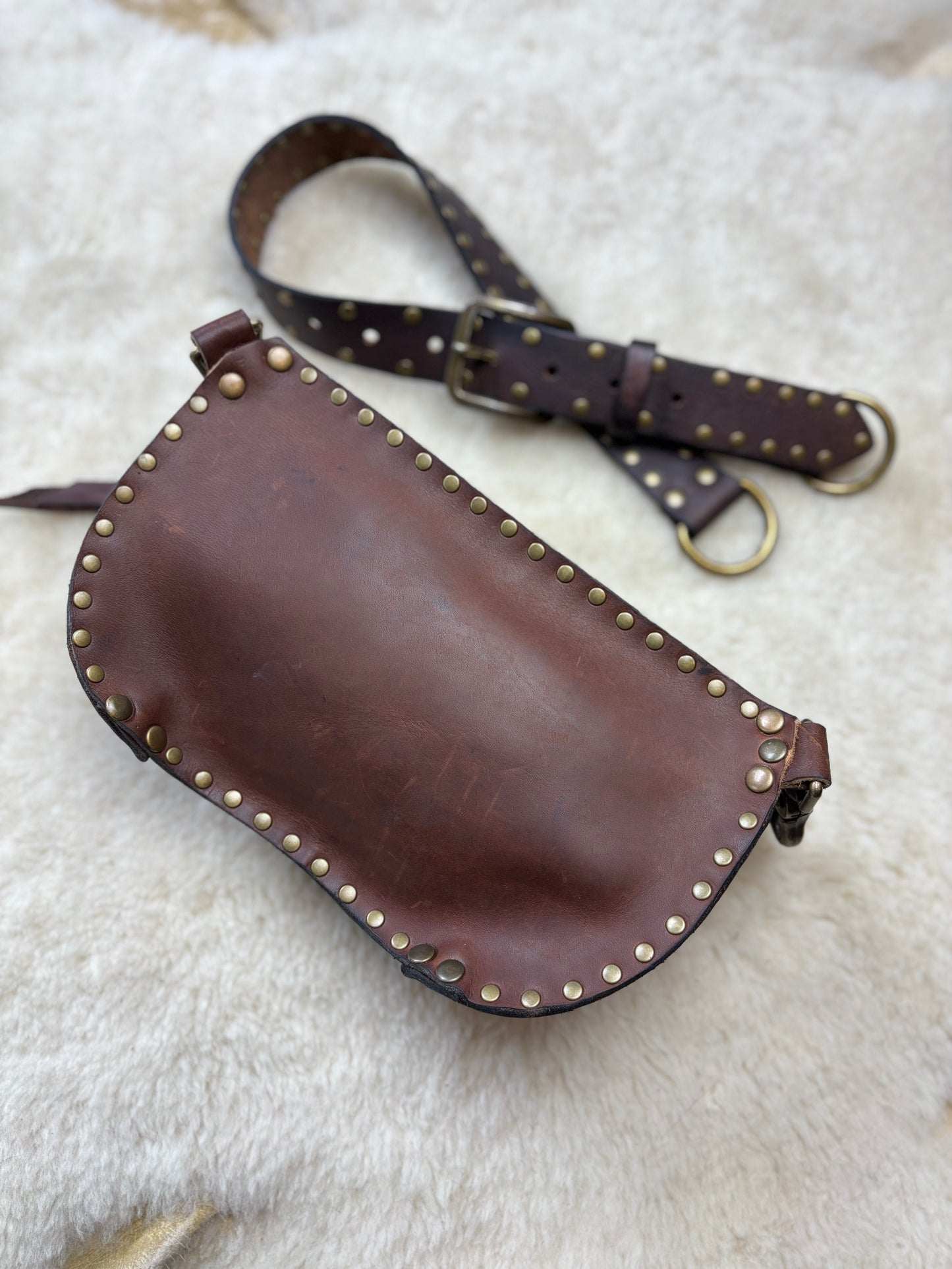 Brown Leather Classic Fanny Pack