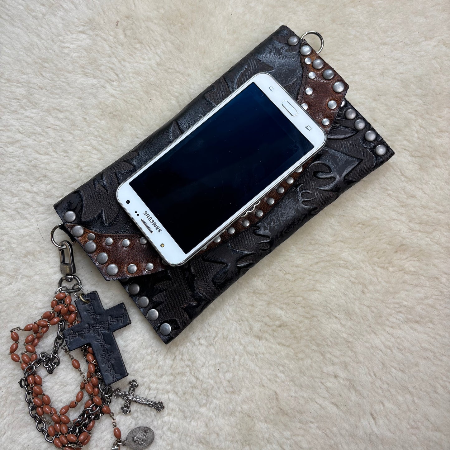 Black Gothic Print Sabbath Clutch