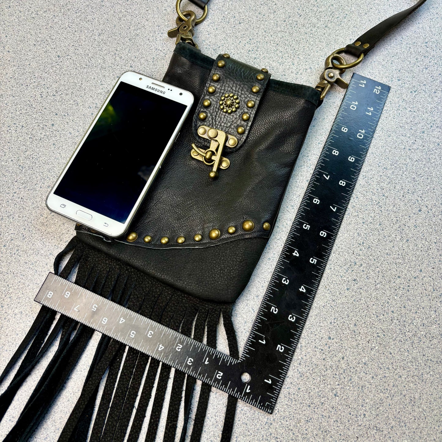 Black and Bronze Convertible Crossbody