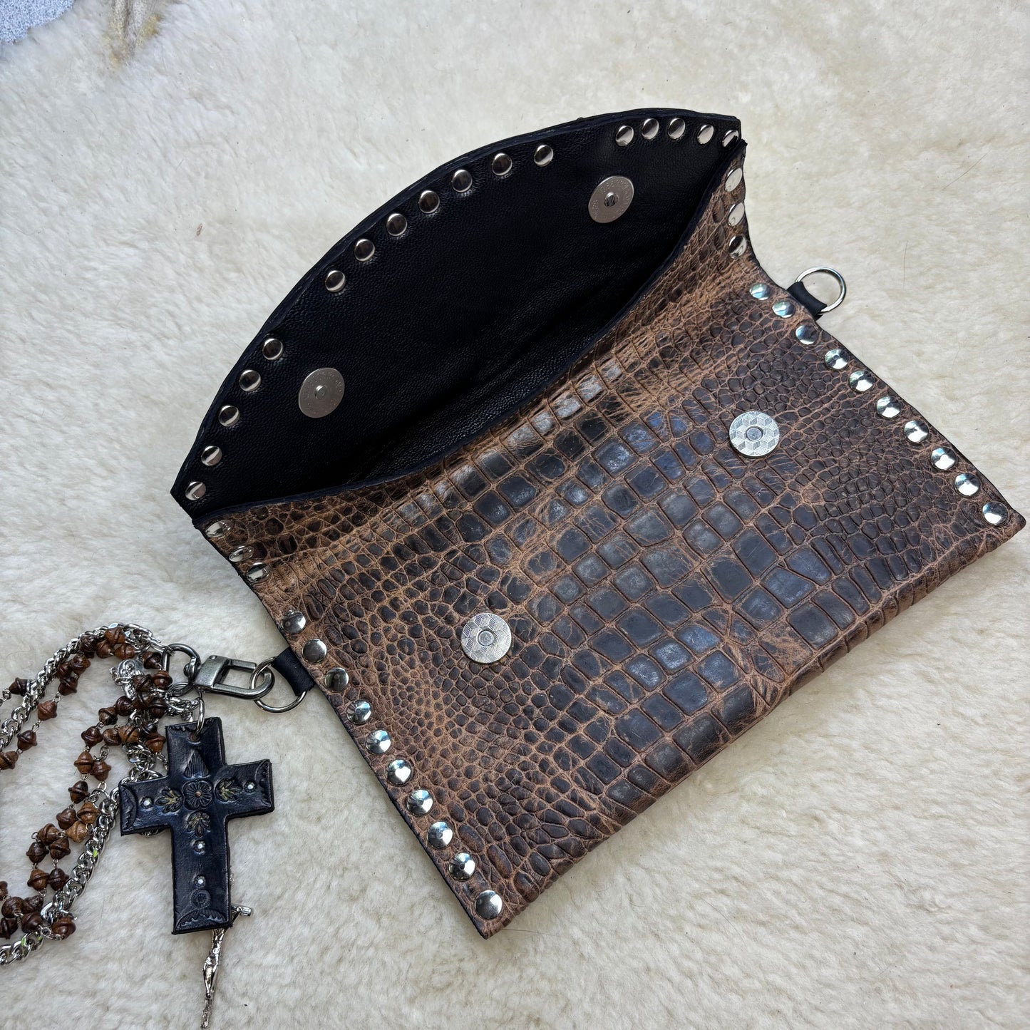 Brown Croc Sabbath Clutch