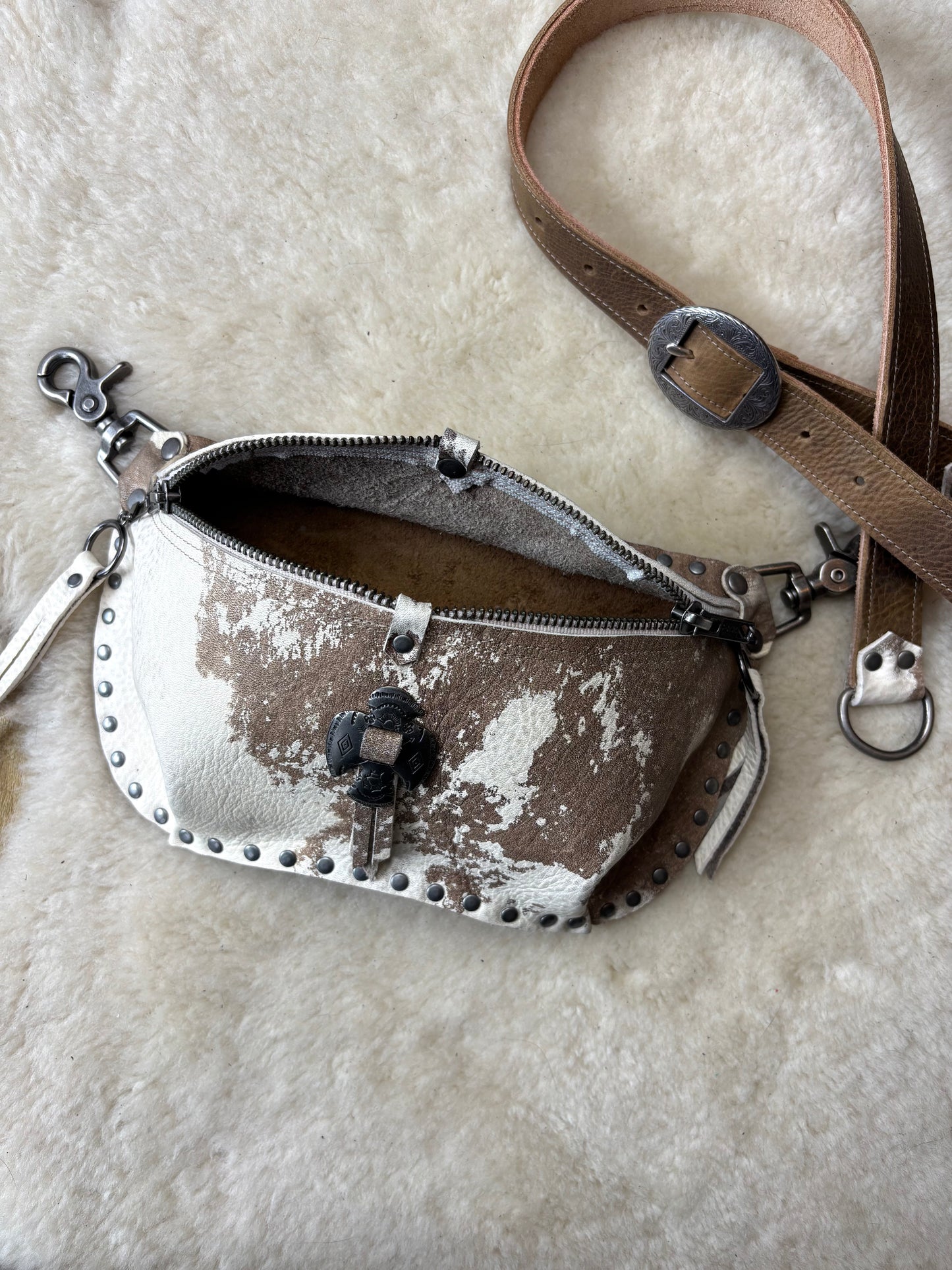 Cream and Cocoa Phoenix Fanny Pack