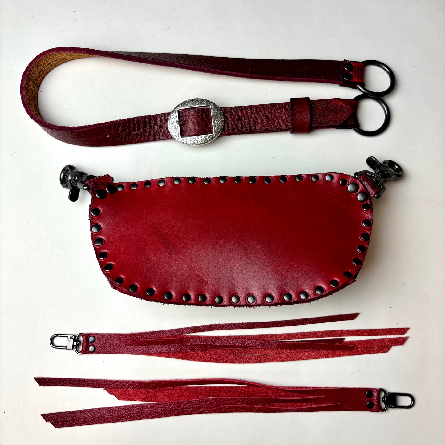 Red Leopard Convertible Waist Bag