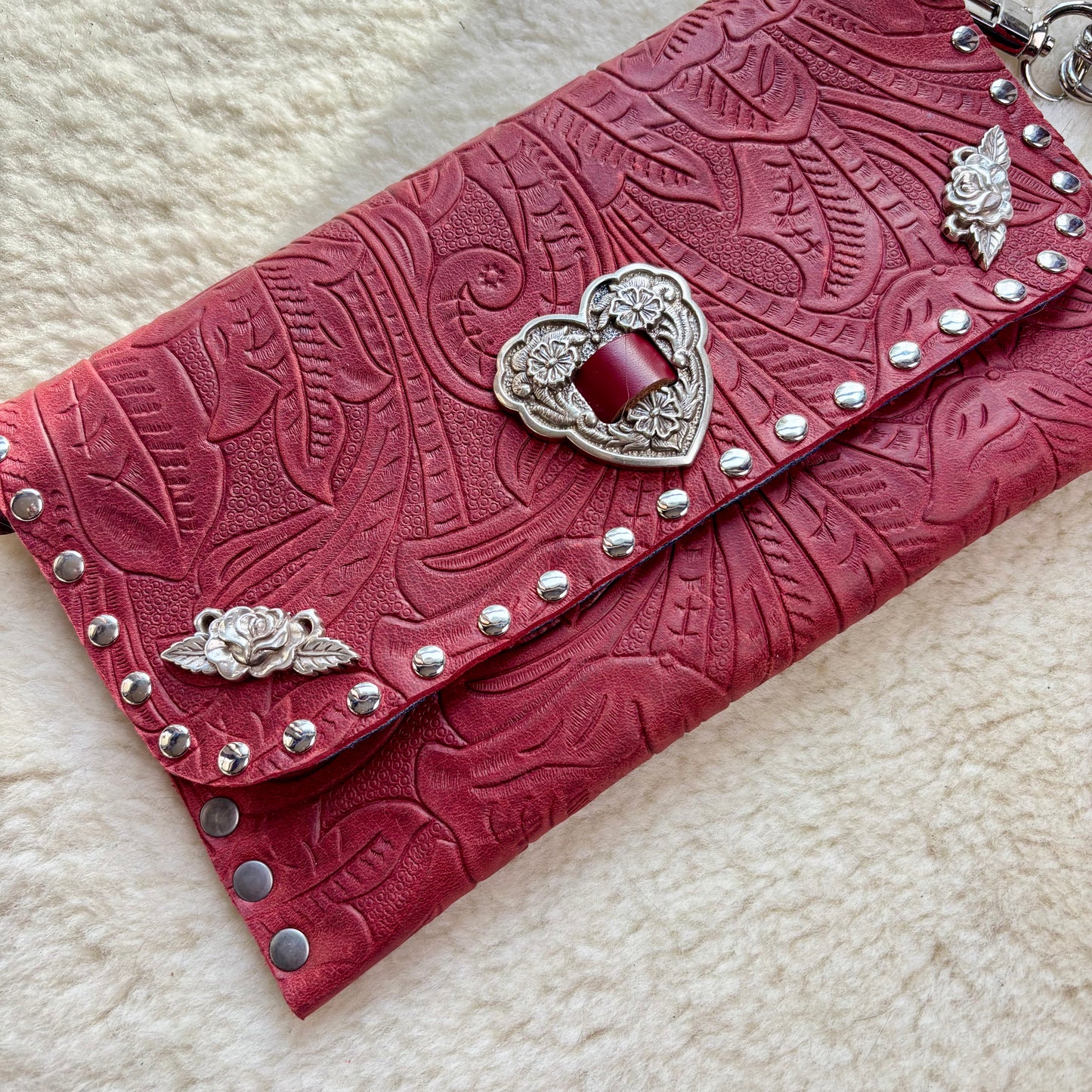Red Heart Clutch