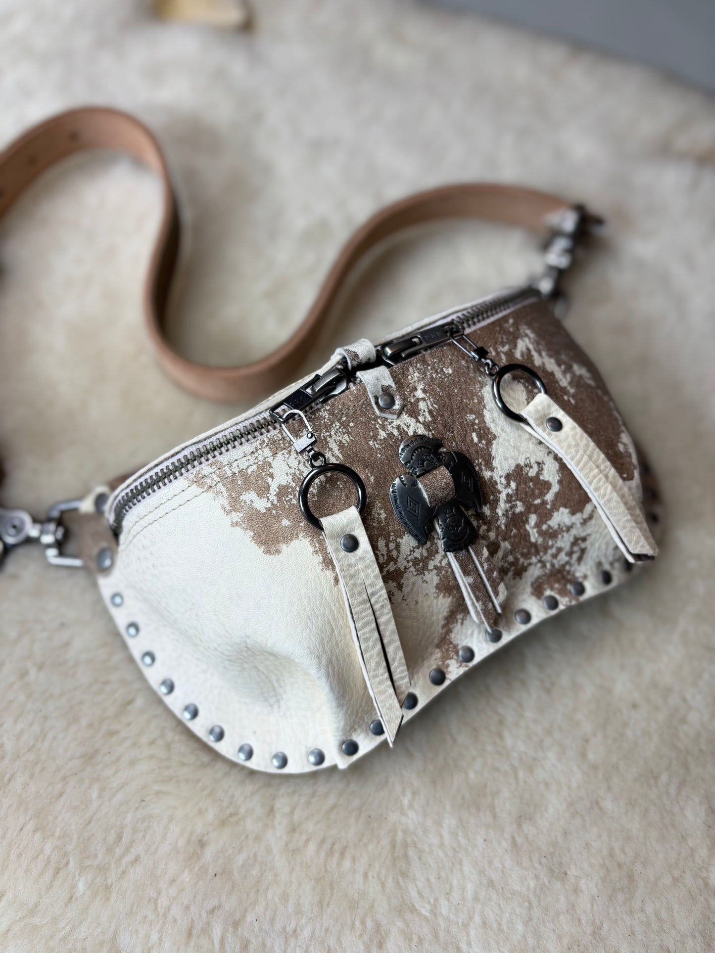 Cream and Cocoa Phoenix Fanny Pack