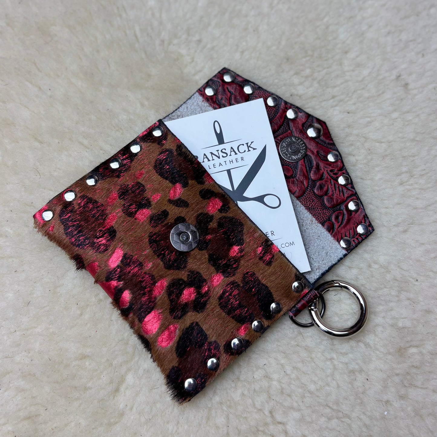 Red Leopard Mini Wallet