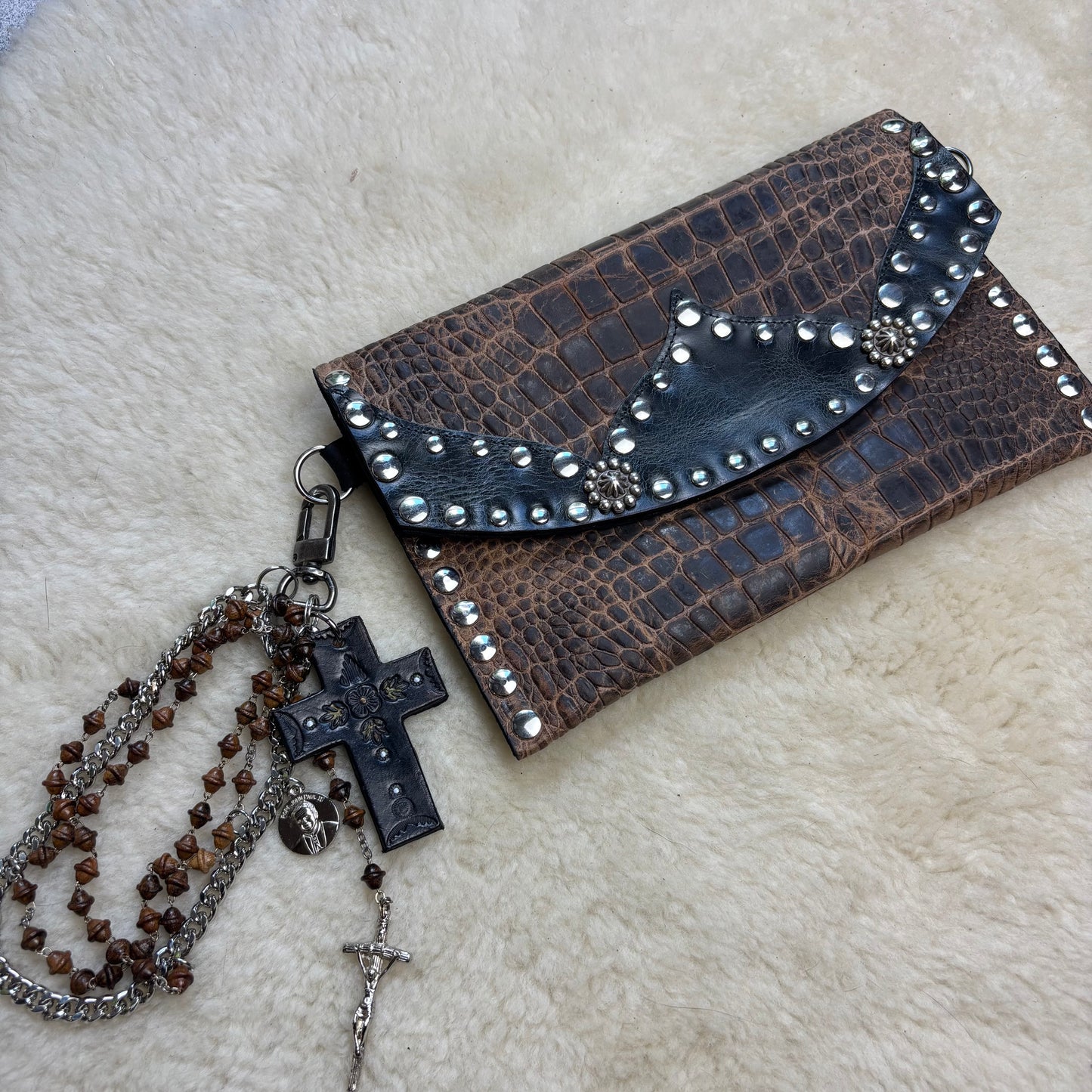 Brown Croc Sabbath Clutch