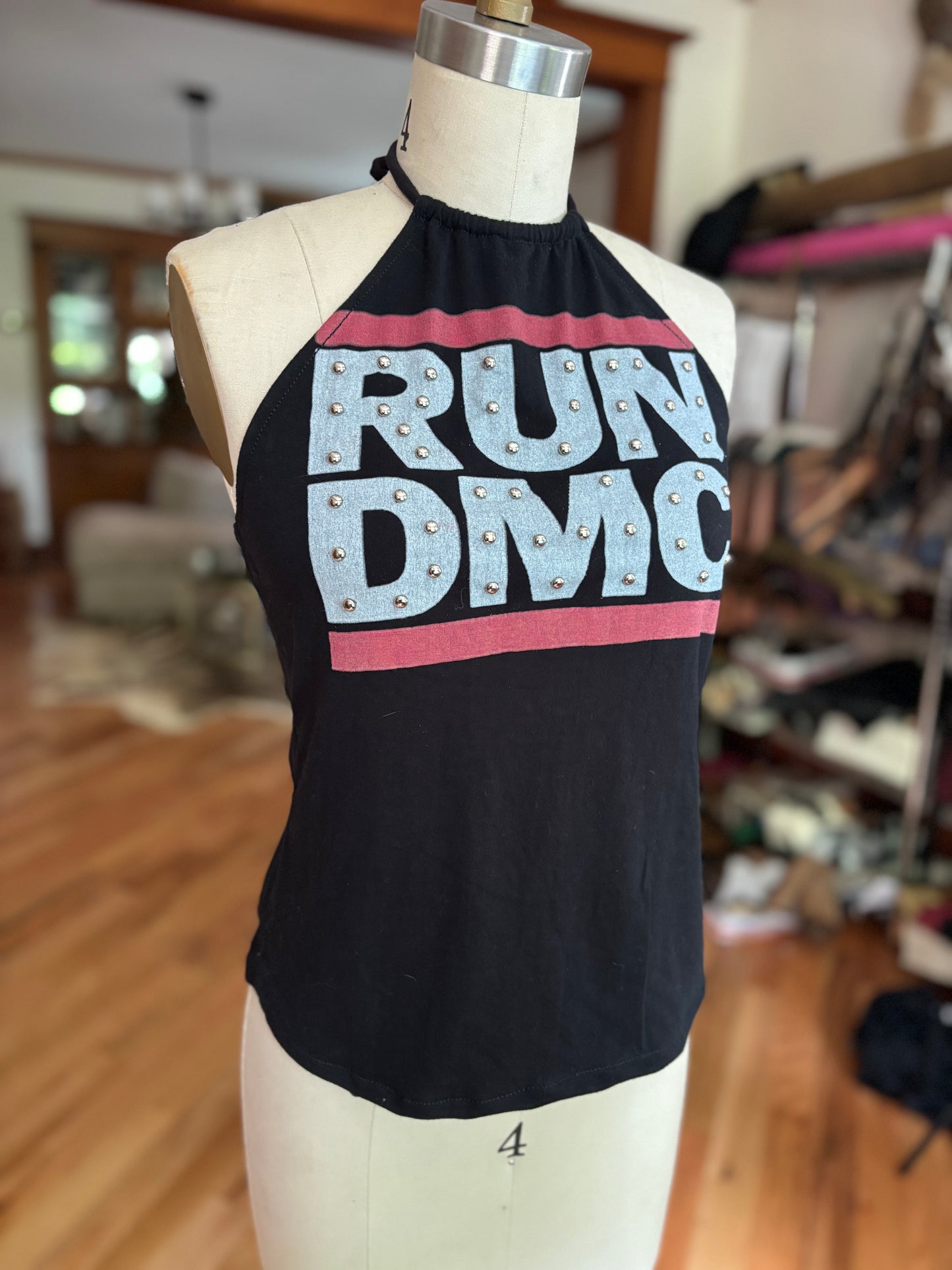 RUN DMC Upcycled Halter Top