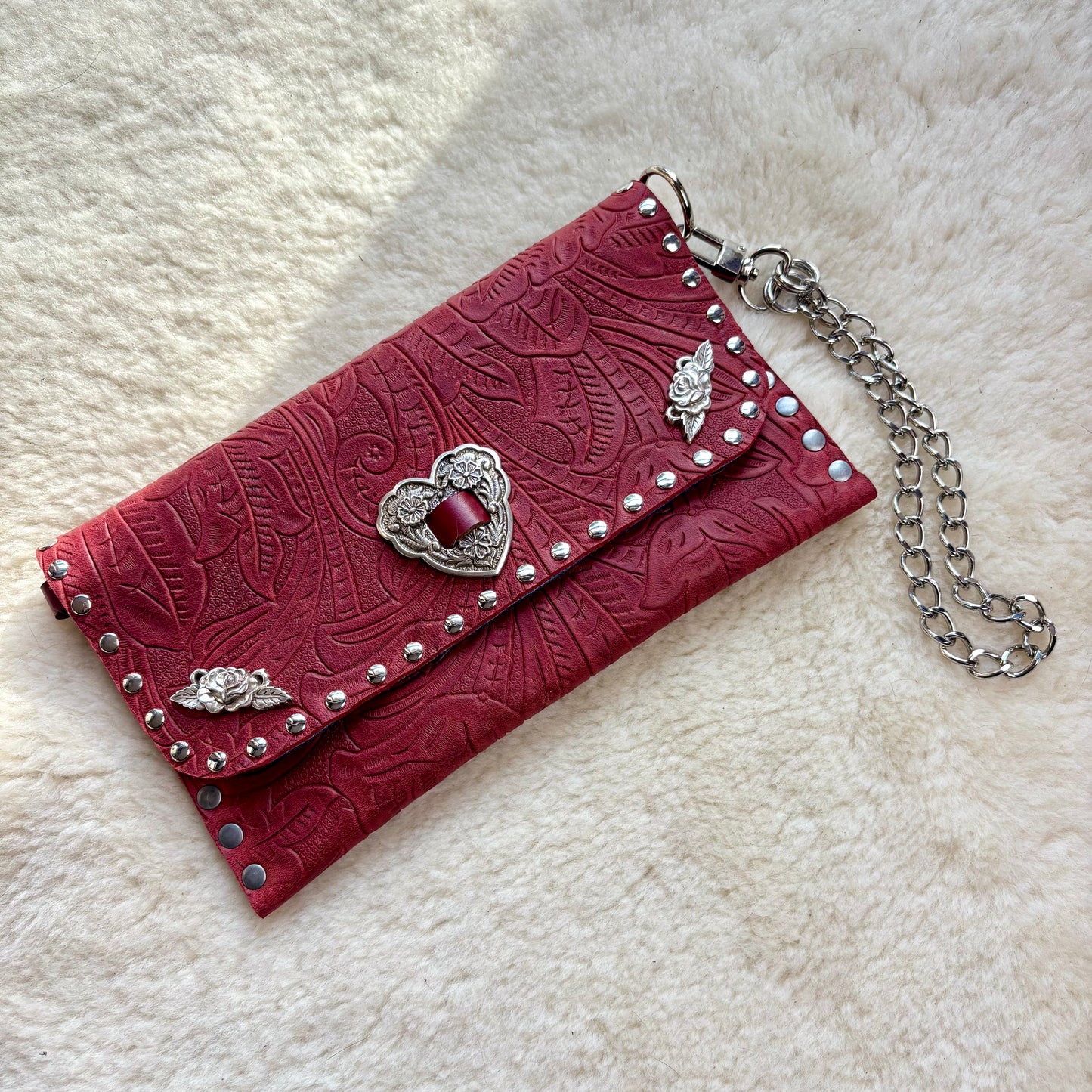 Red Heart Clutch