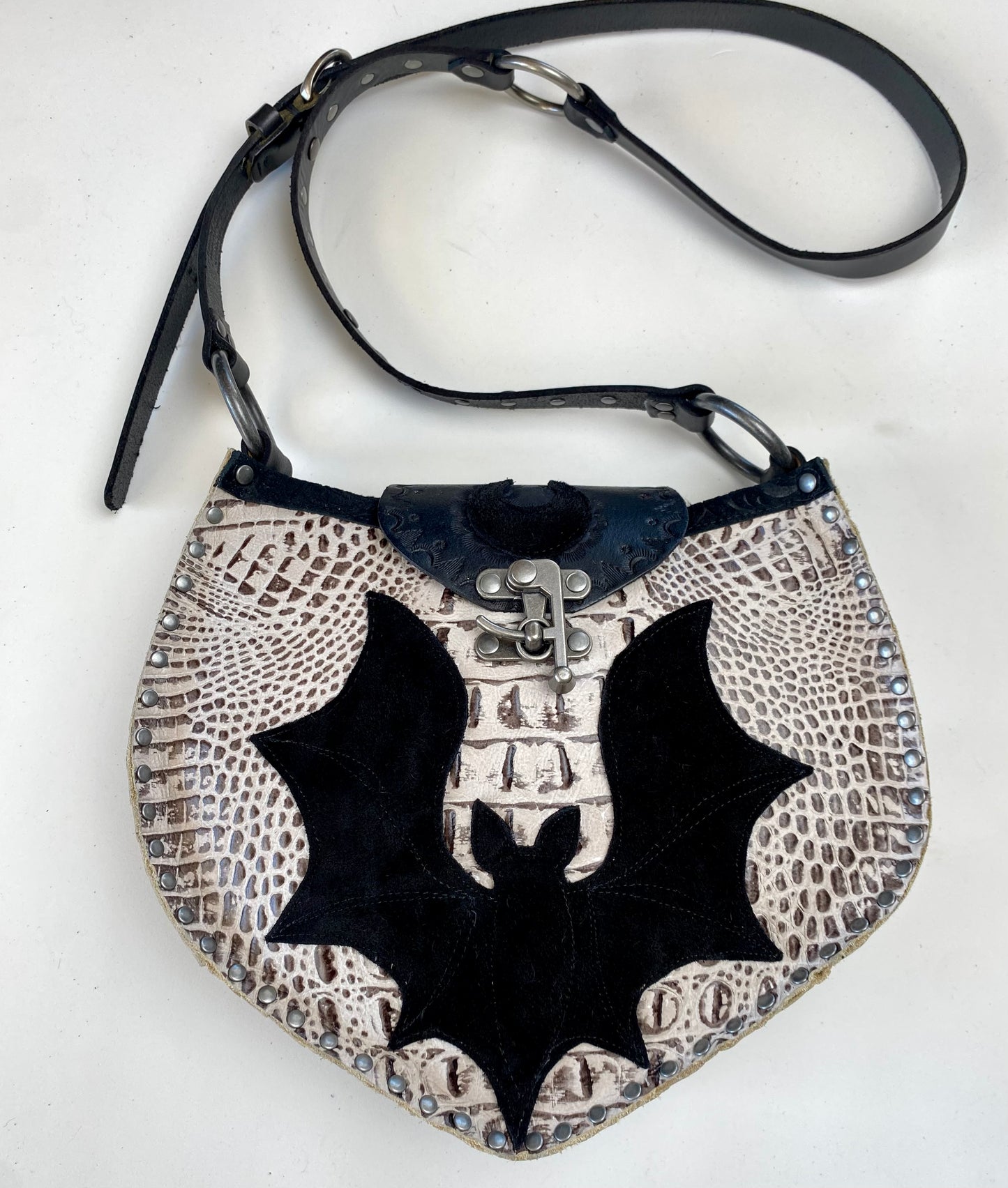 Croc Print Bat Bag