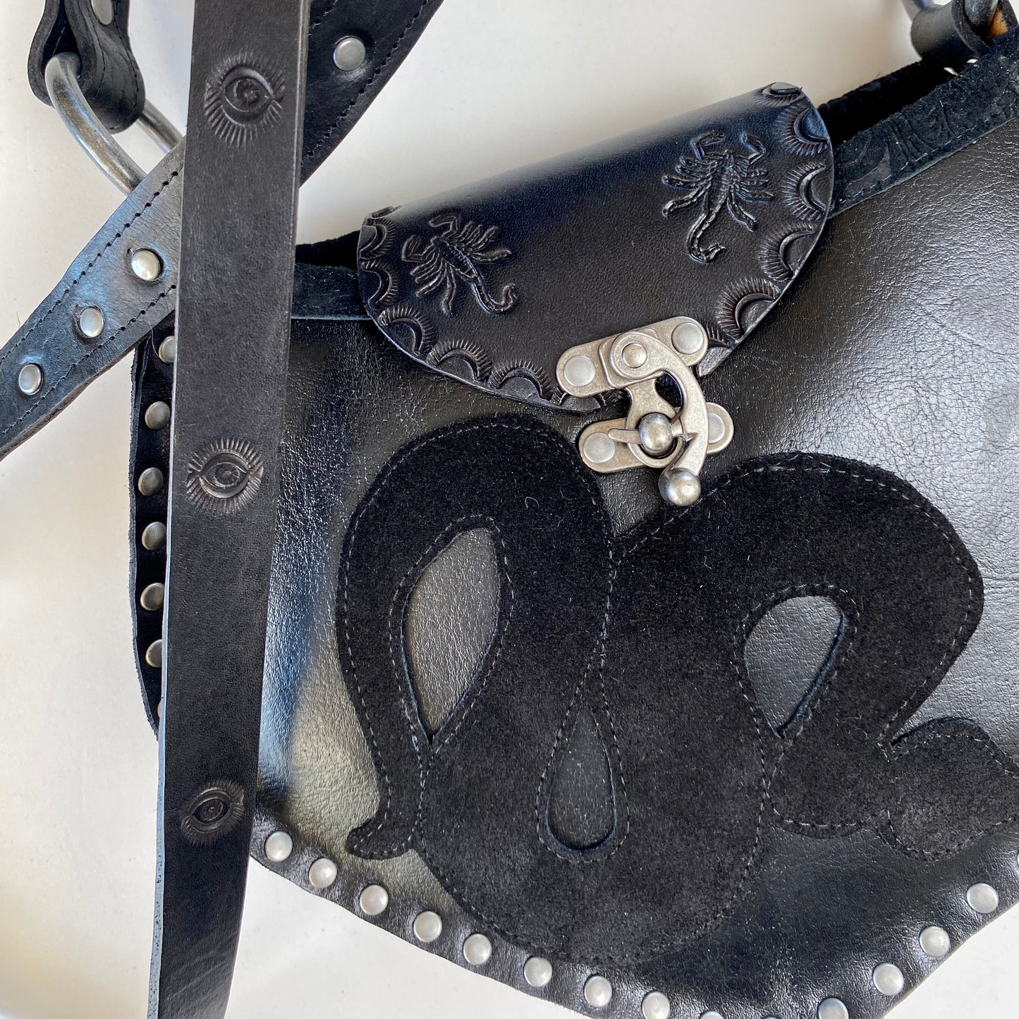 Black on Black Snake Bag
