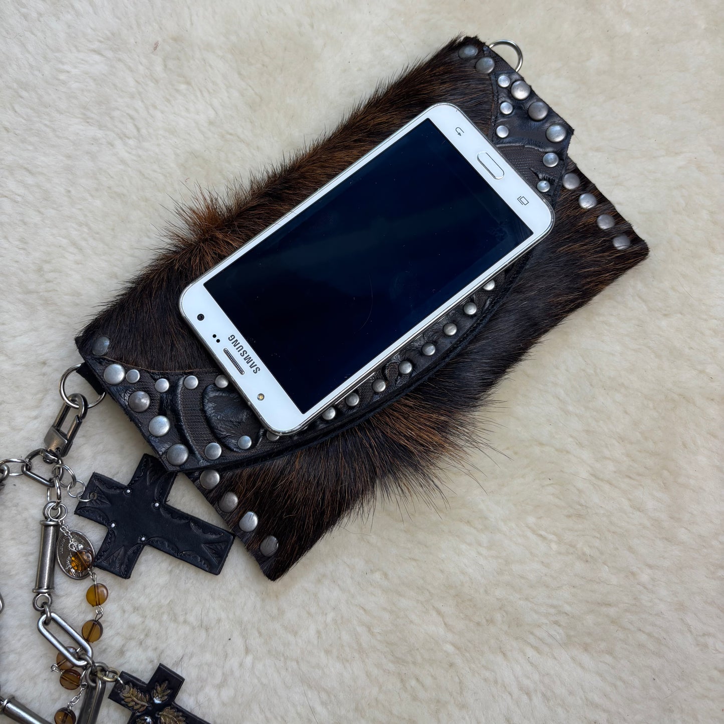 Hair-on Cowhide Sabbath Clutch