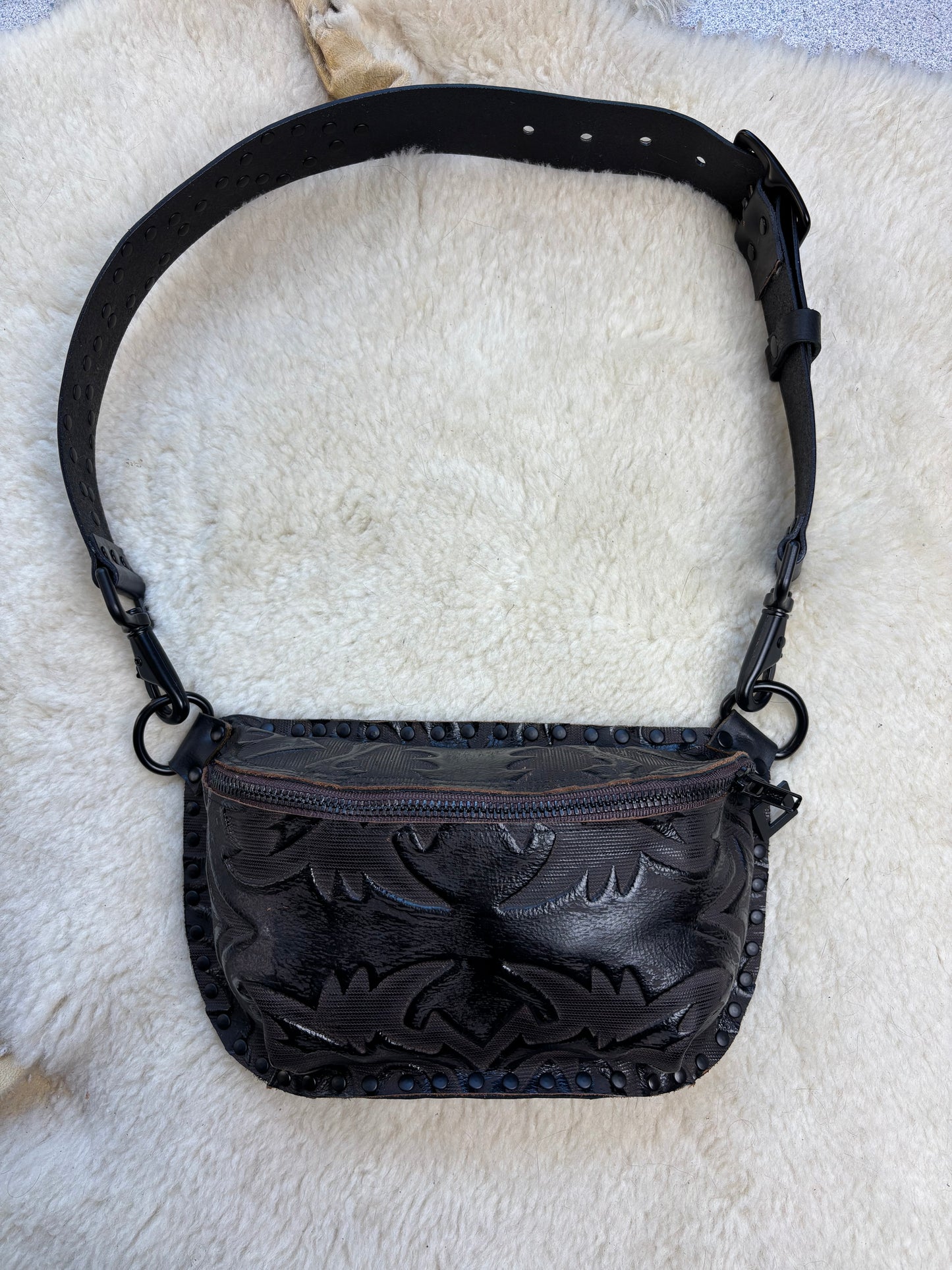 Gothic Black Fanny Pack