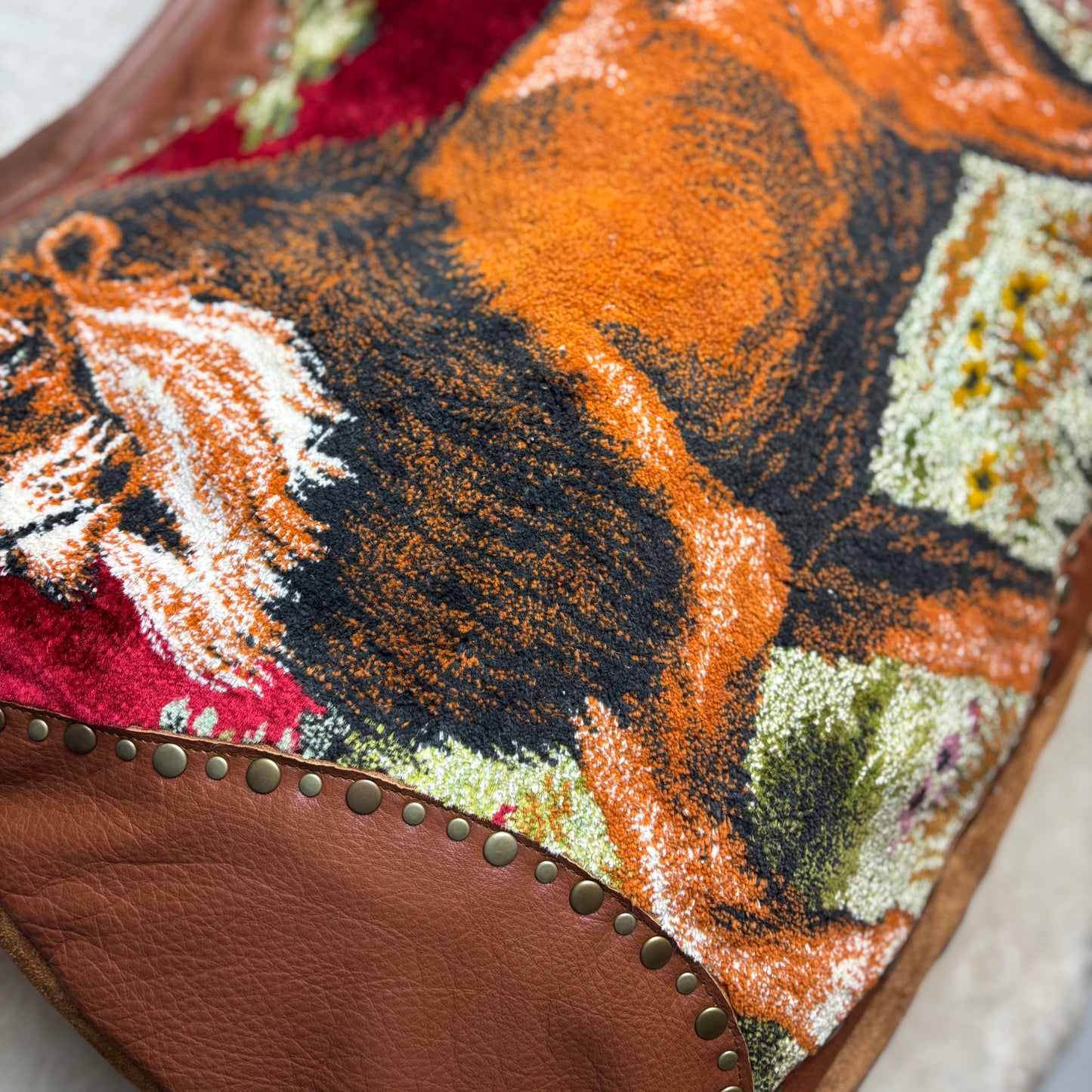 Jungle King Velvet Tapestry Bag