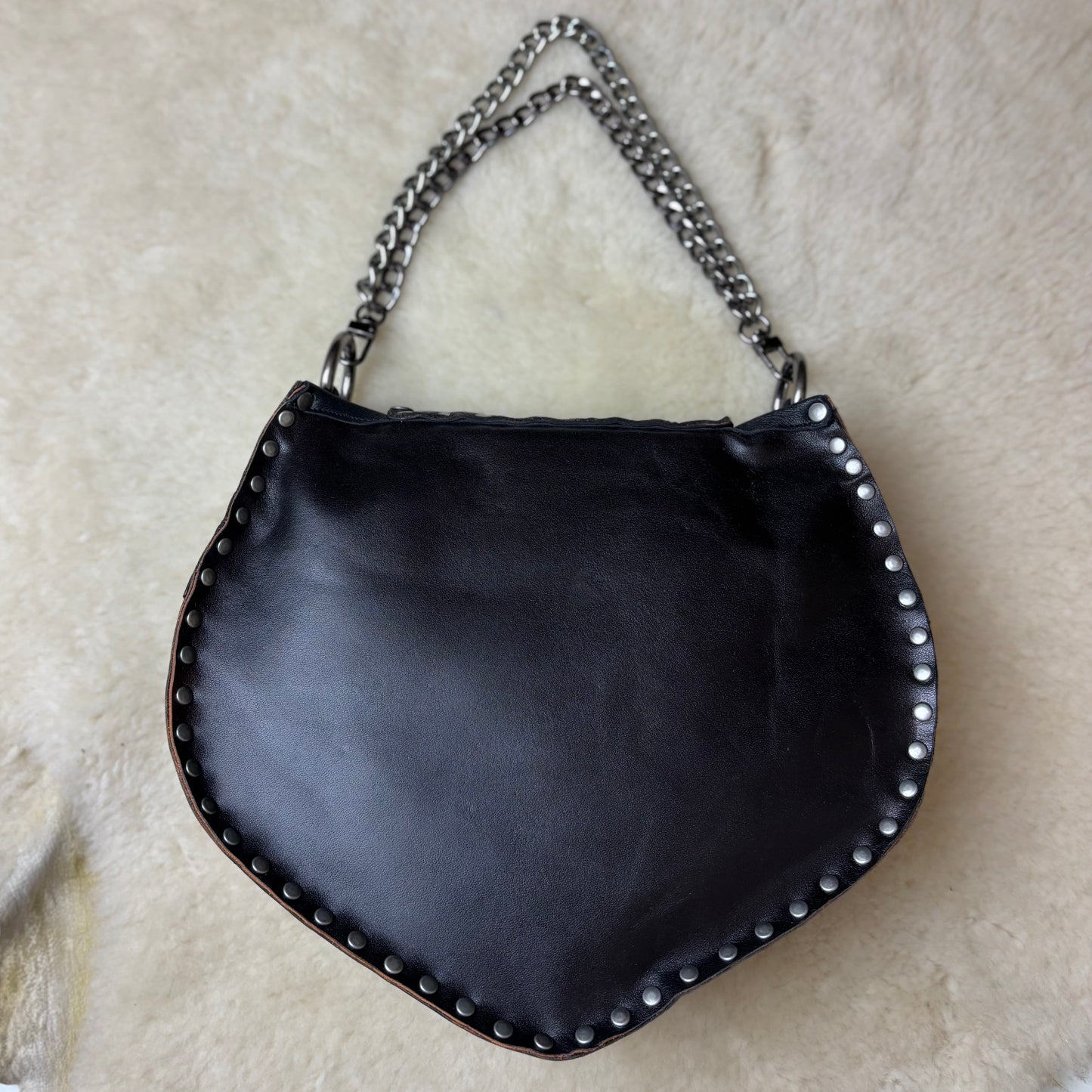 Black Gothic Chain Crossbody