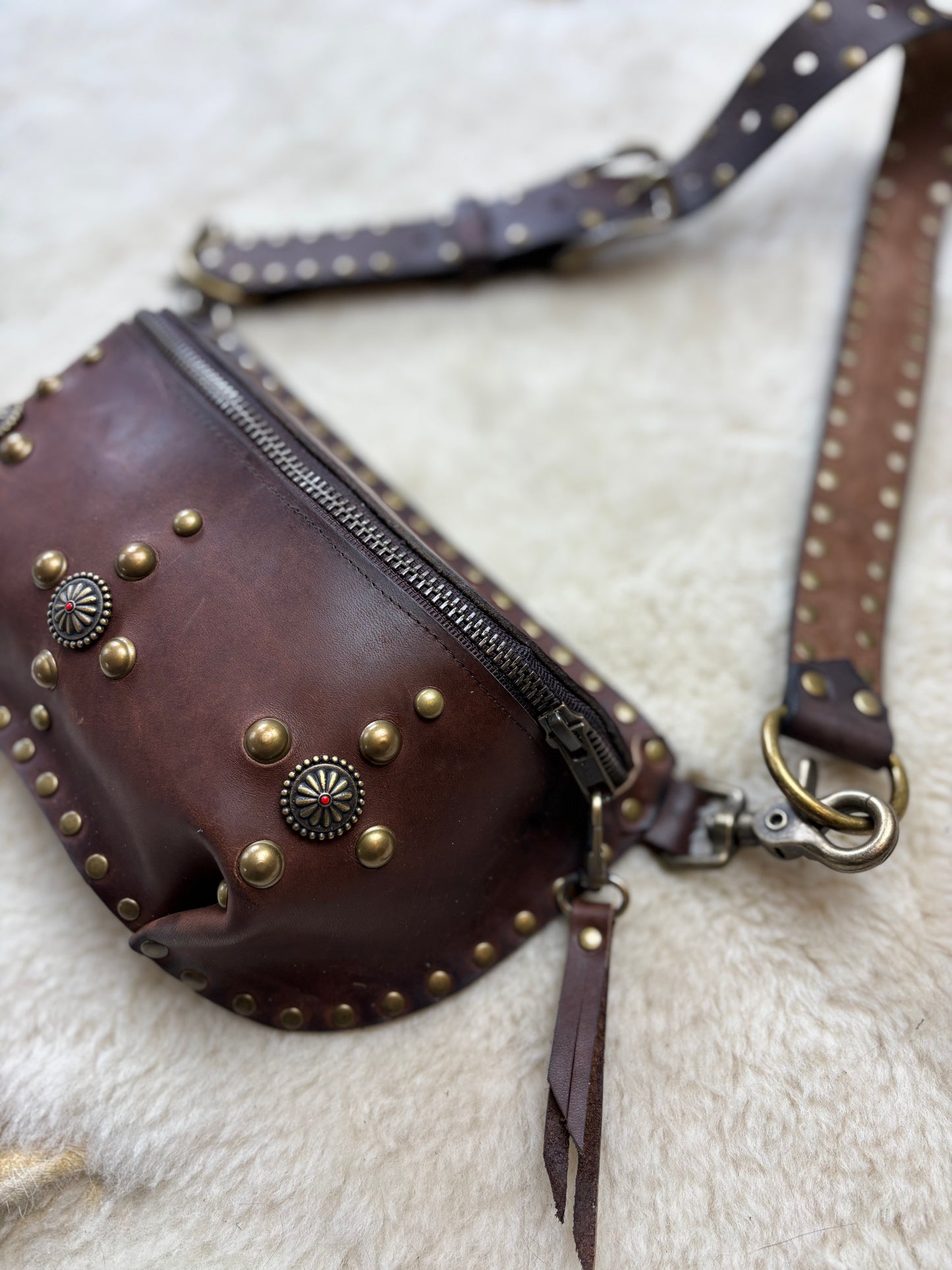 Brown Leather Classic Fanny Pack