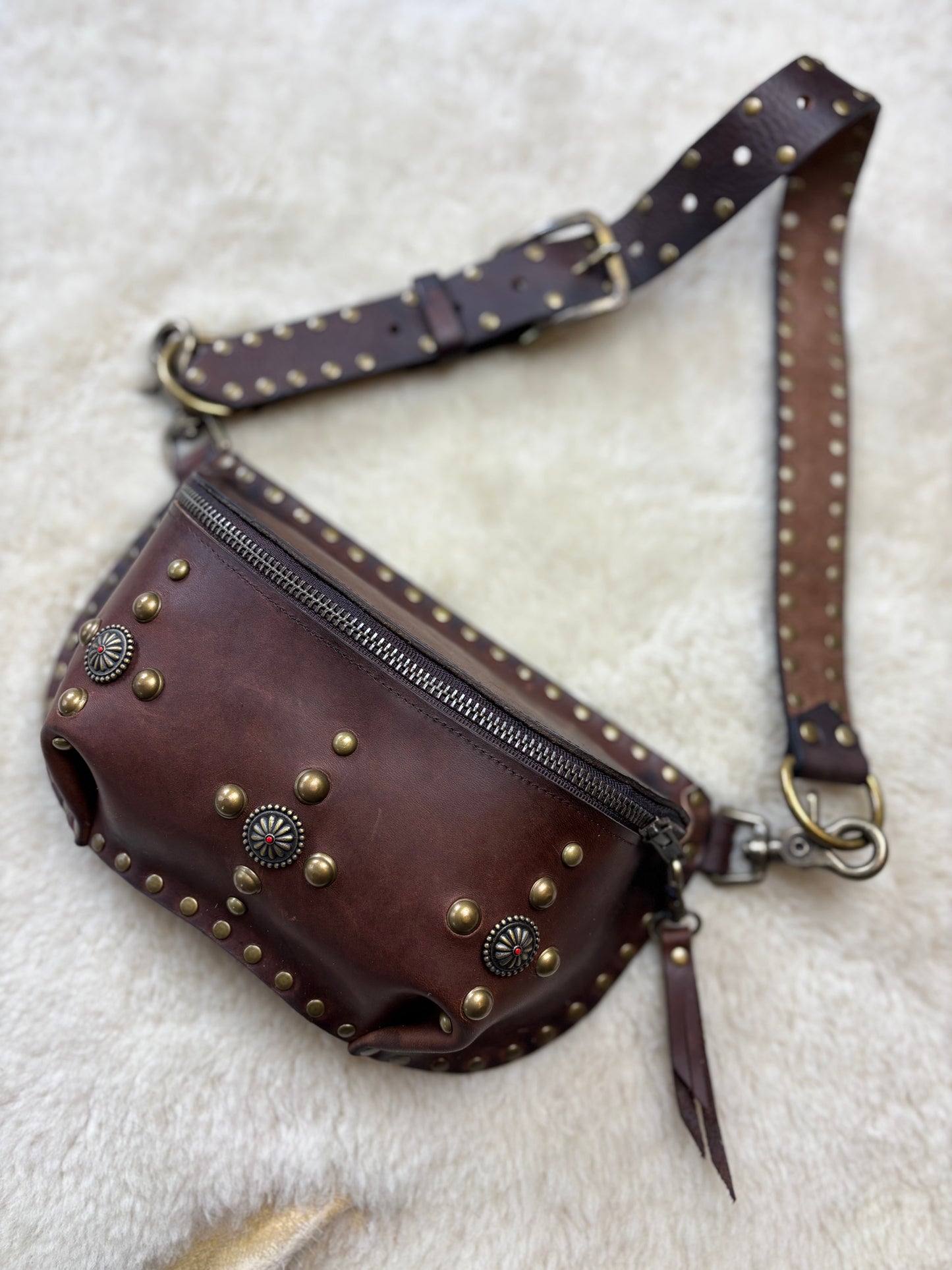 Brown Leather Classic Fanny Pack