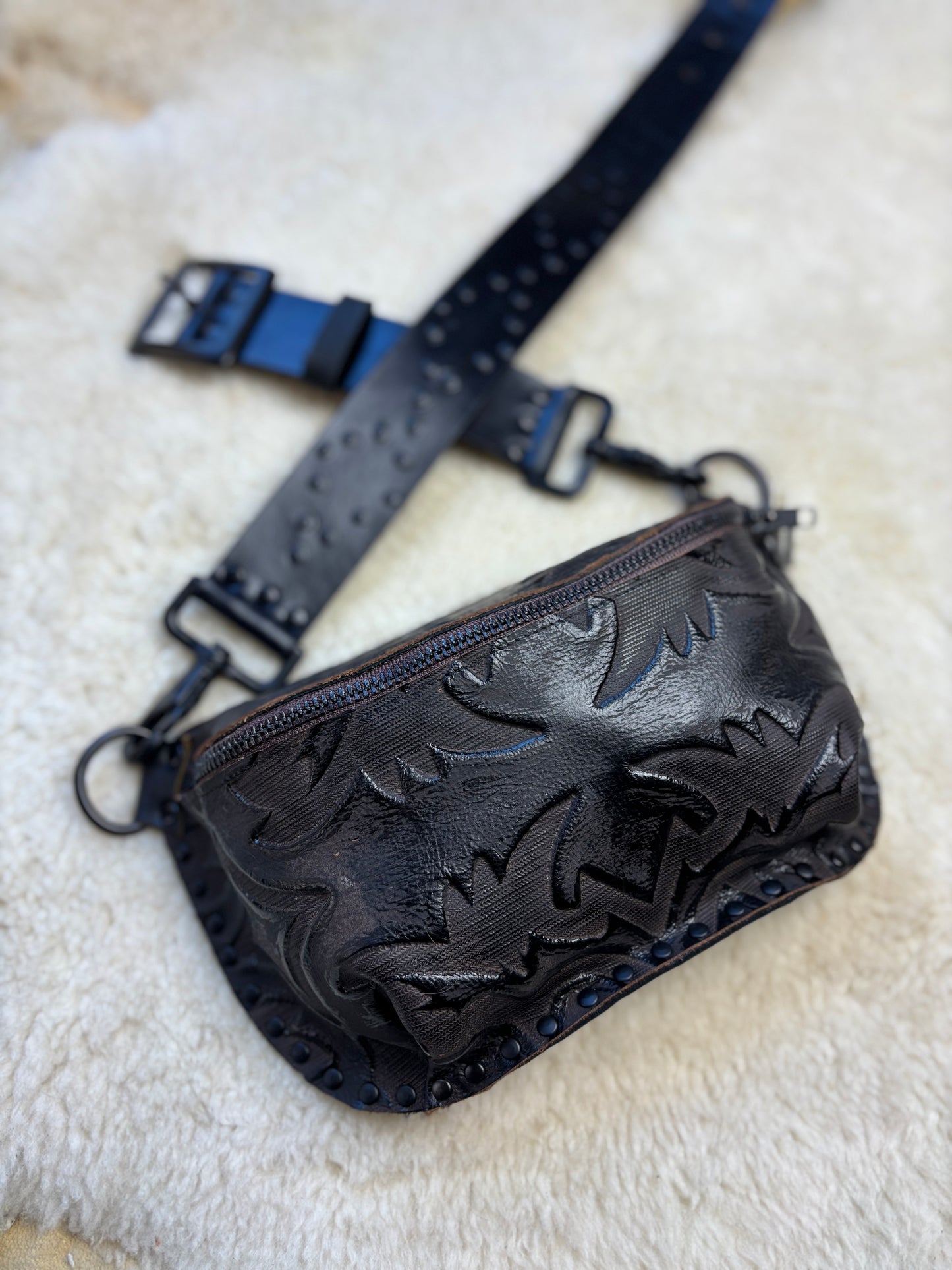 Gothic Black Fanny Pack