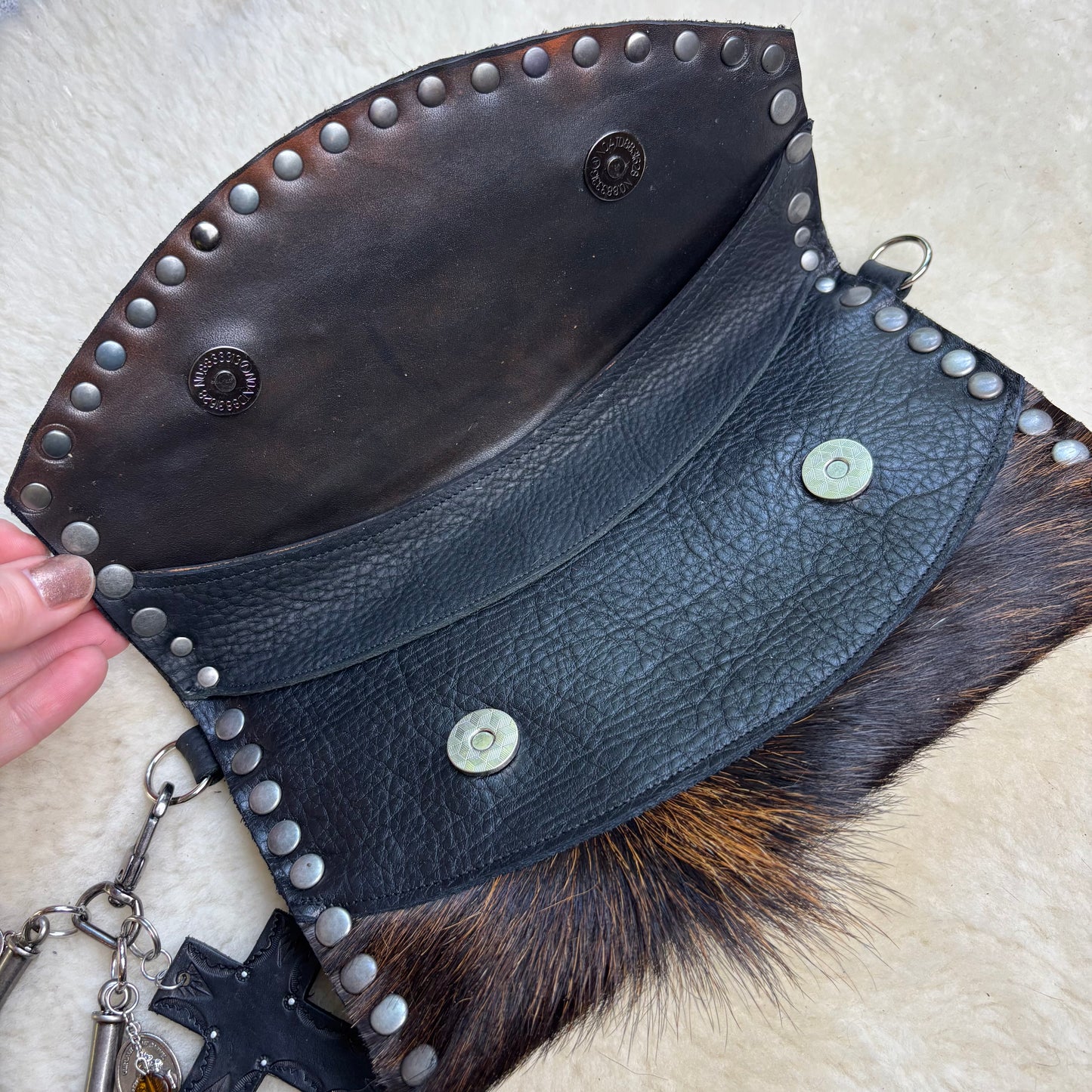 Hair-on Cowhide Sabbath Clutch