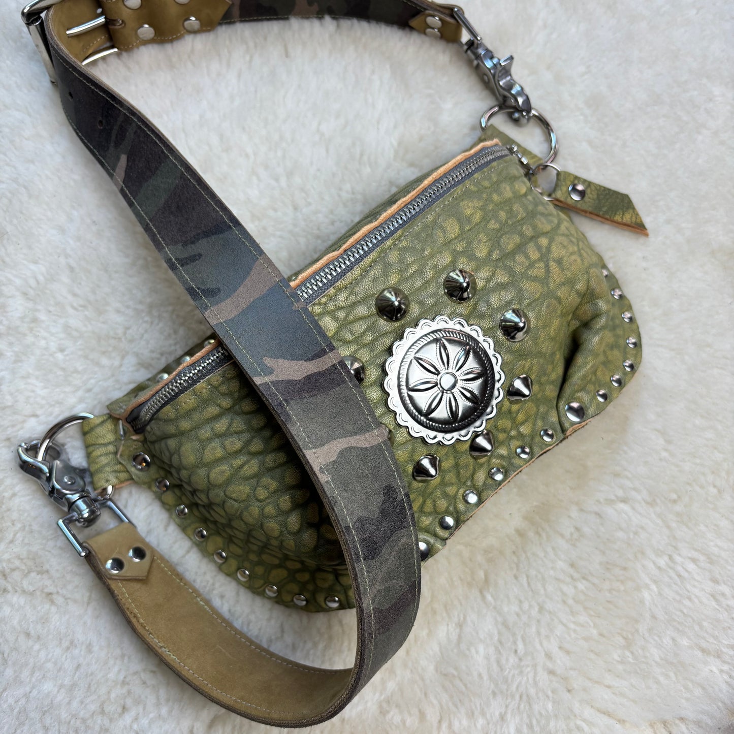 Green Bubbly Lamb Fanny Pack