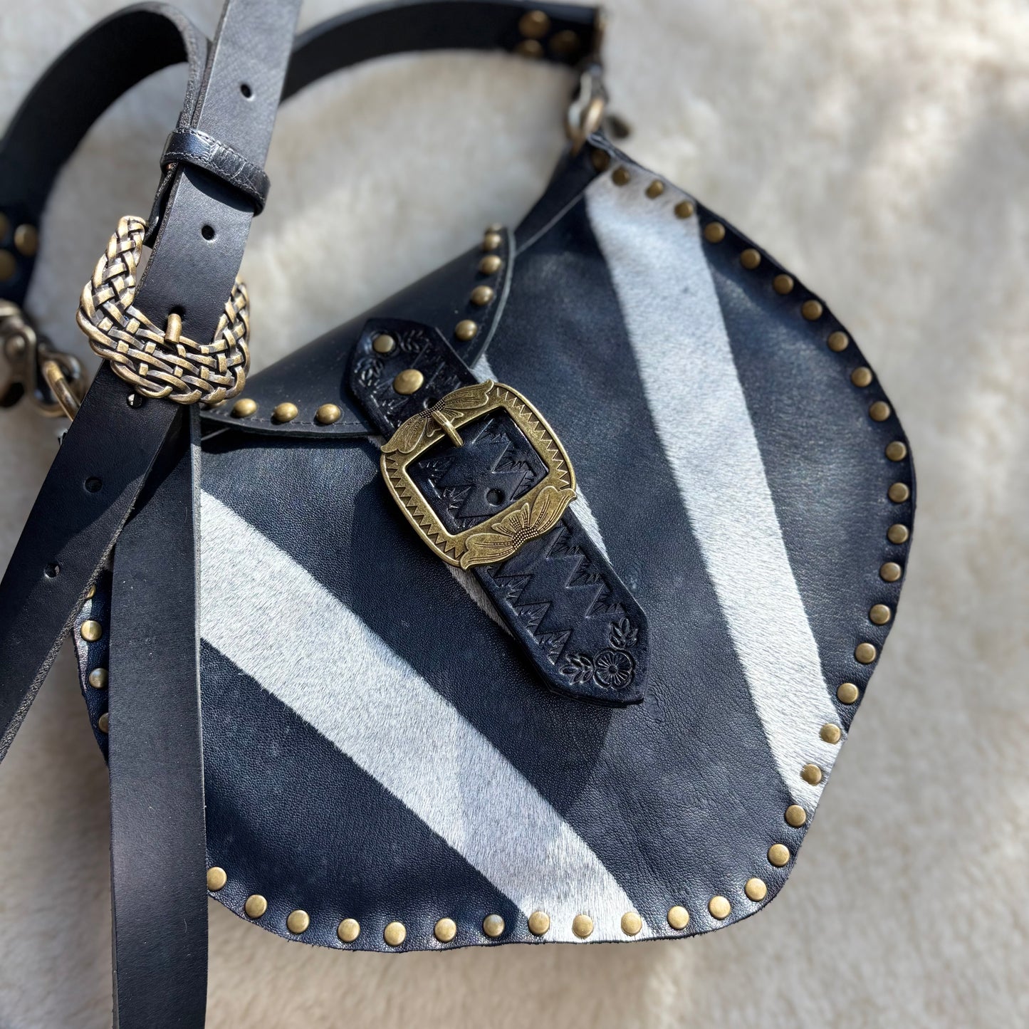 Zebra Print Crossbody Bag