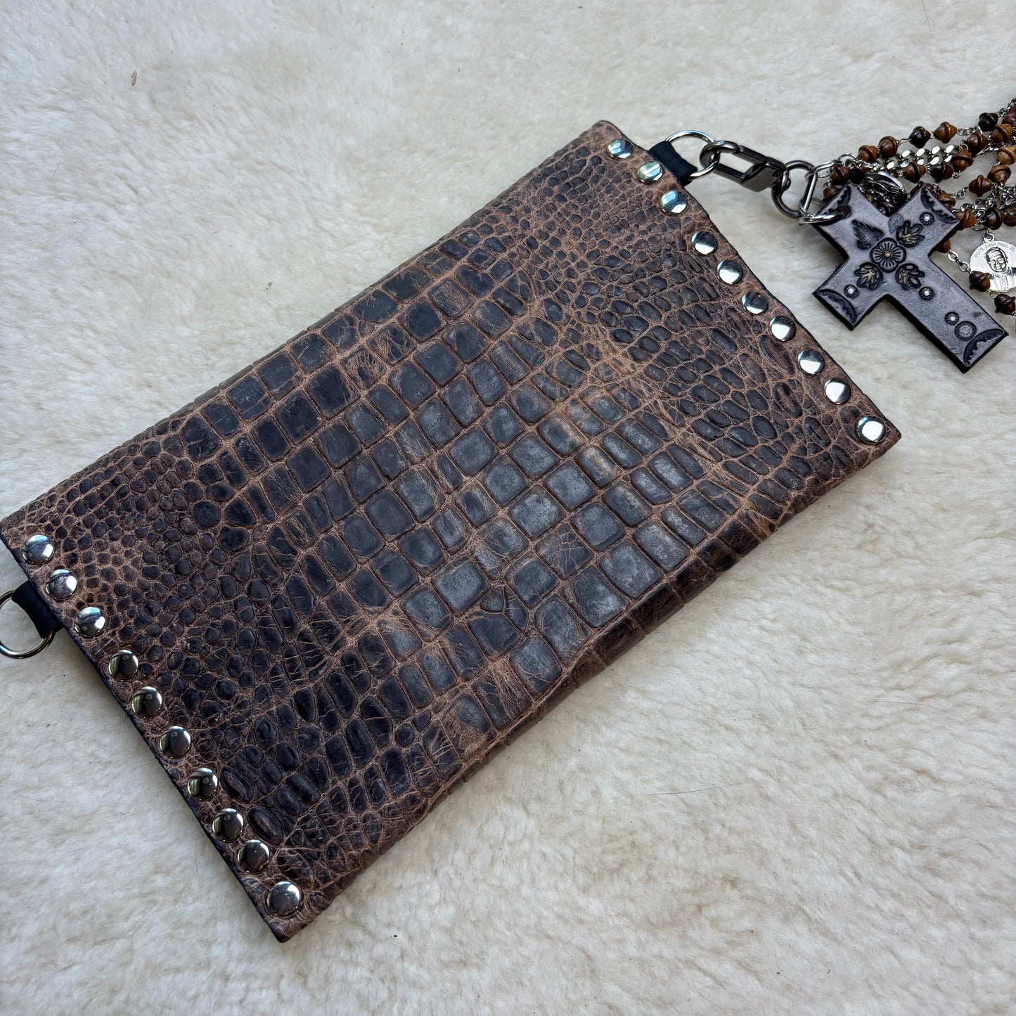 Brown Croc Sabbath Clutch