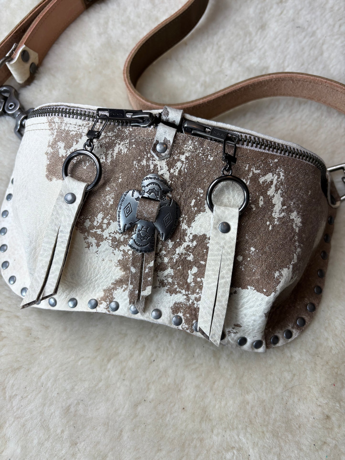Cream and Cocoa Phoenix Fanny Pack