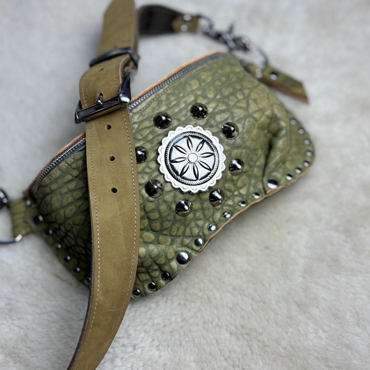 Green Bubbly Lamb Fanny Pack