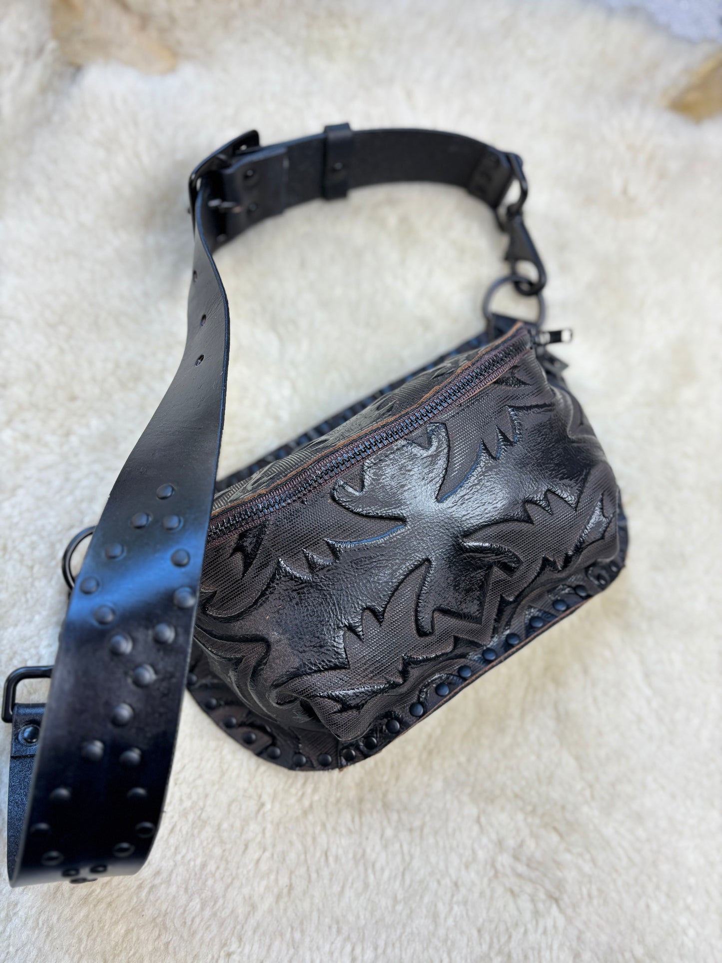 Gothic Black Fanny Pack