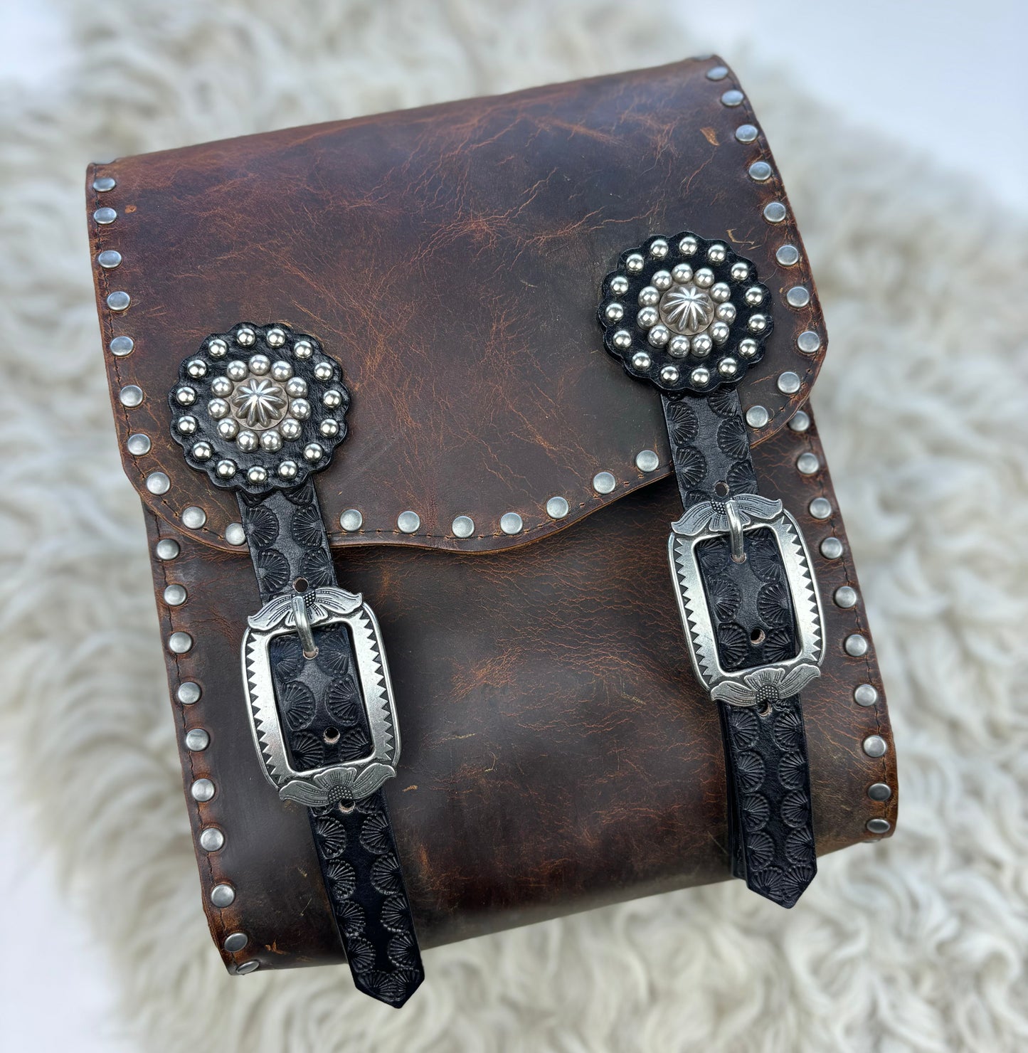 Rustic Brown Sissy Bar Bag