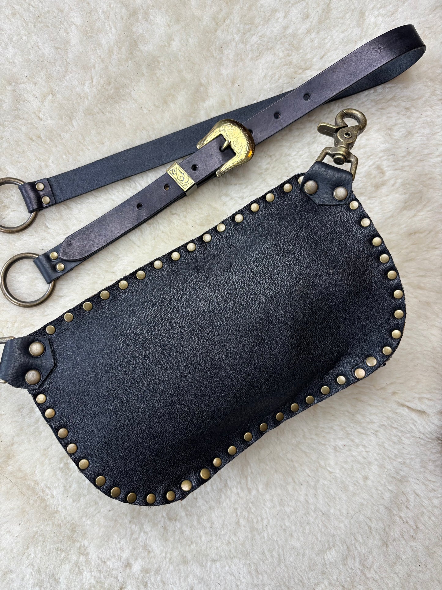 Black Gothic Fanny Pack with Stars