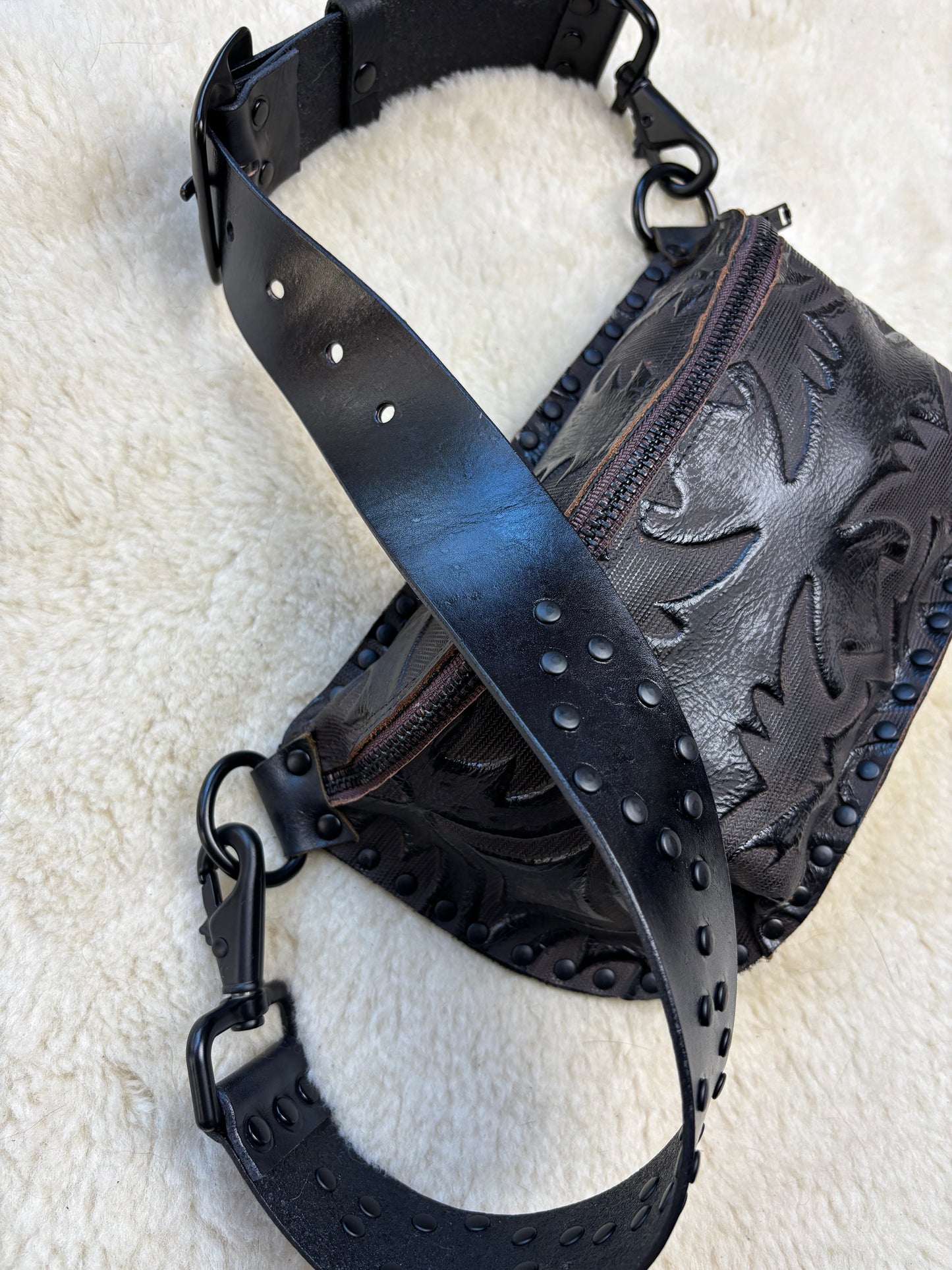 Gothic Black Fanny Pack