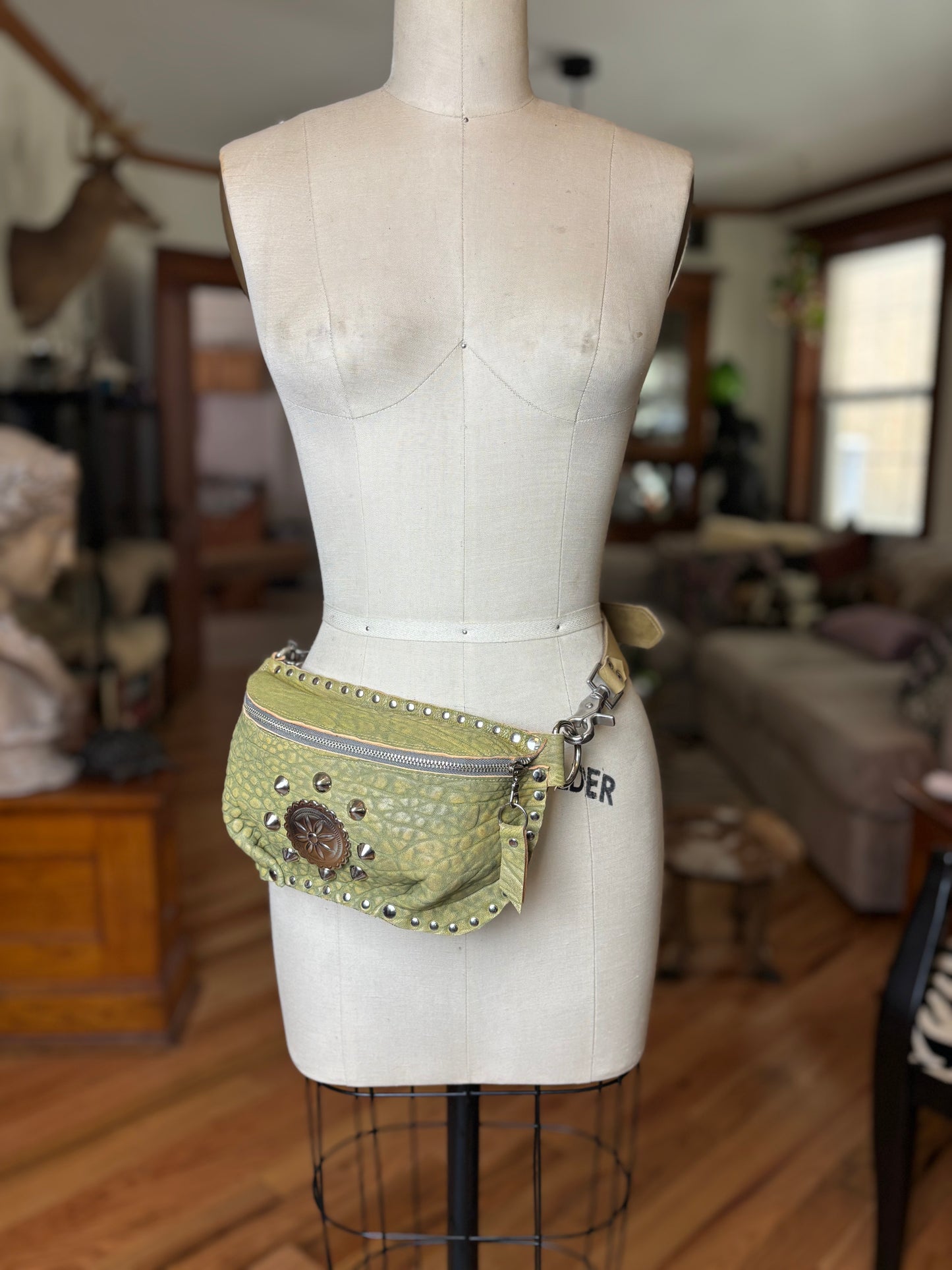 Green Bubbly Lamb Fanny Pack