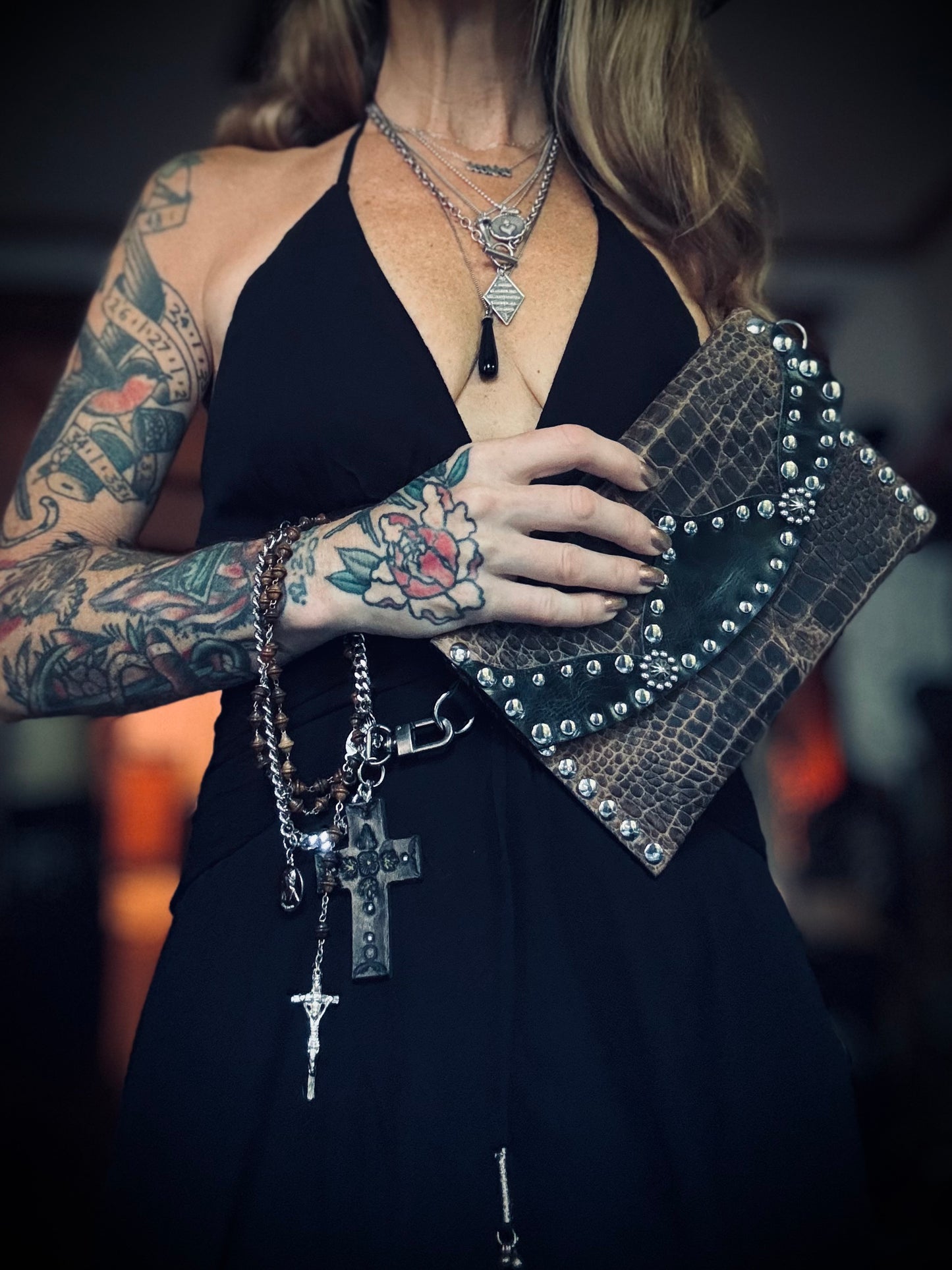 Brown Croc Sabbath Clutch