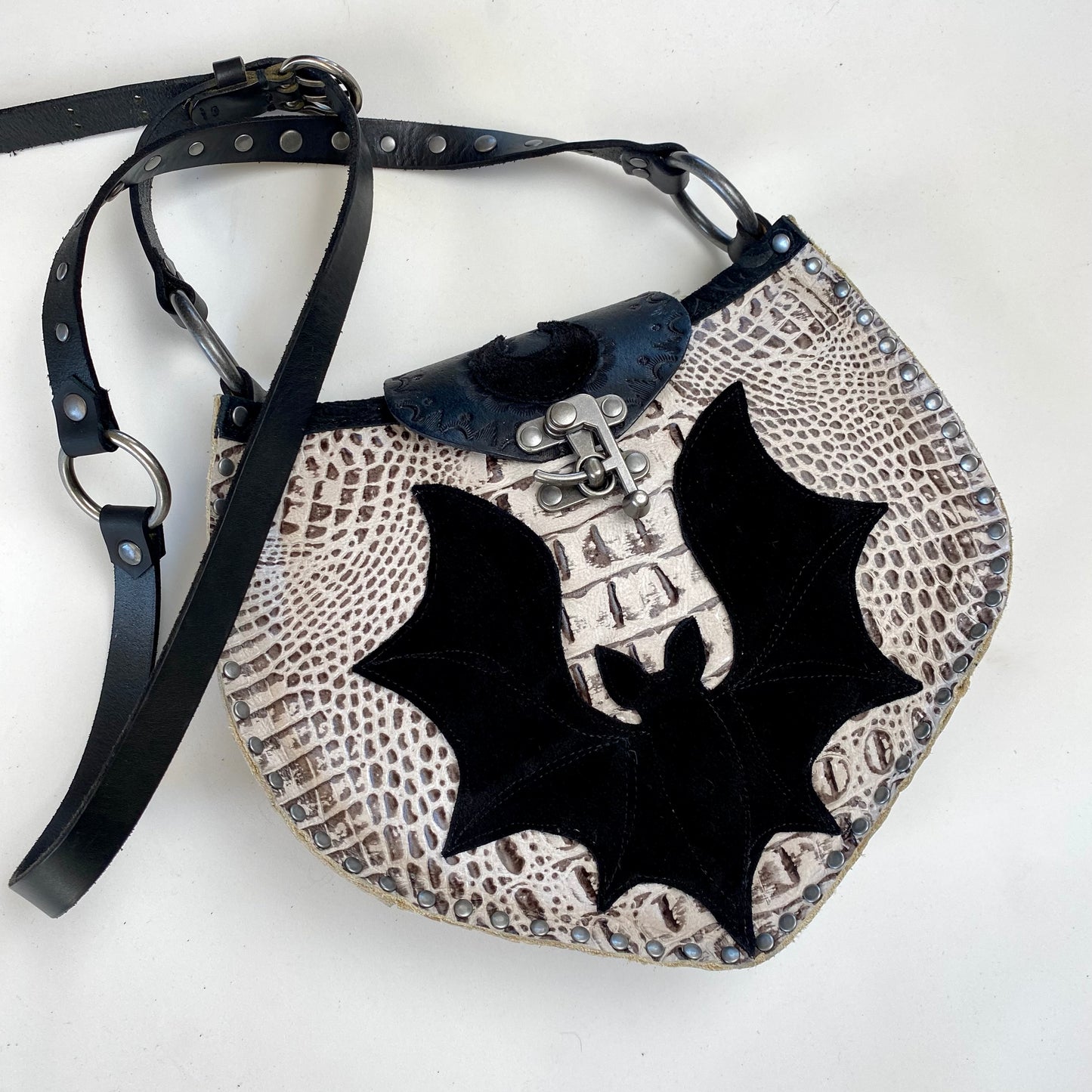 Croc Print Bat Bag