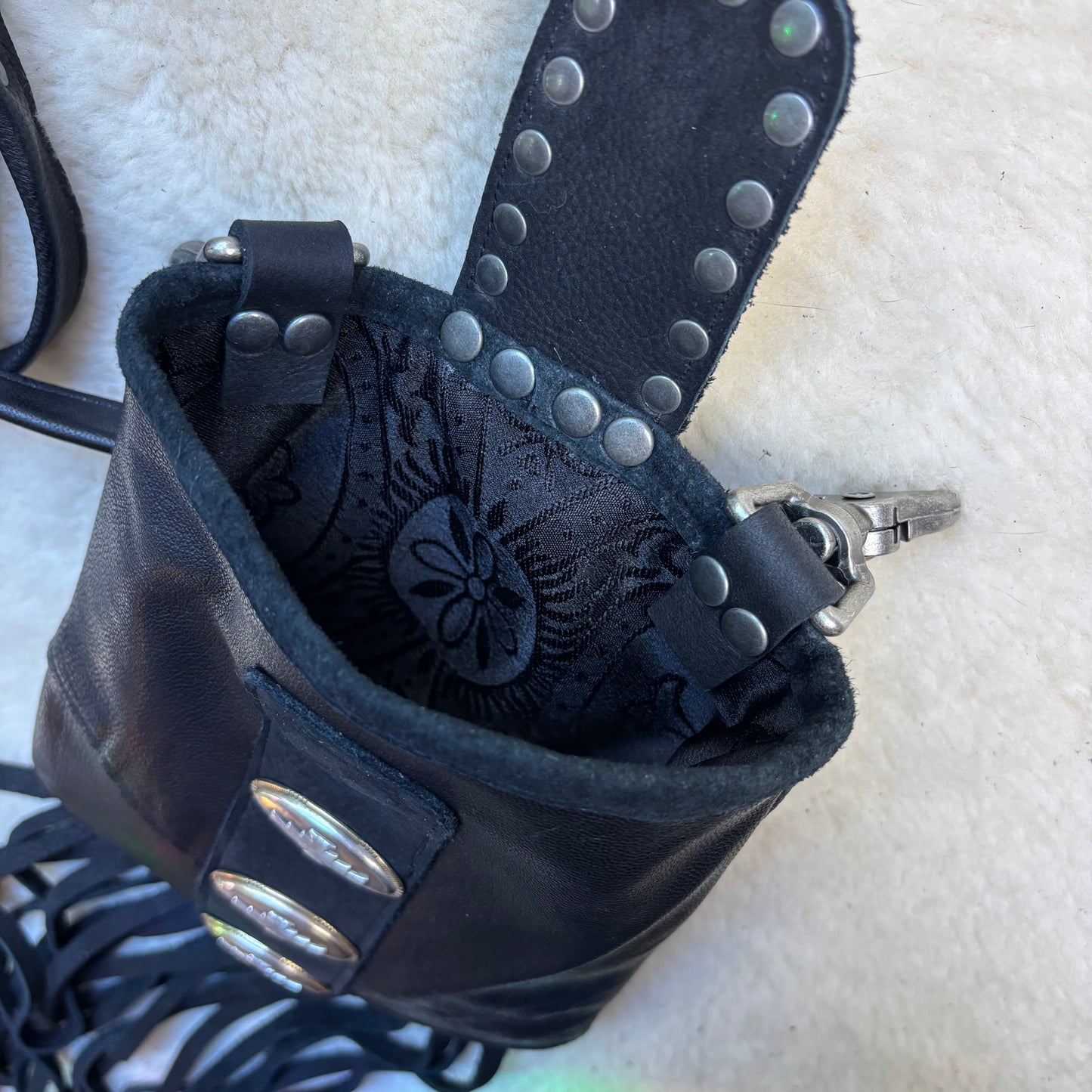 Black with Mixed Metals Convertible Crossbody