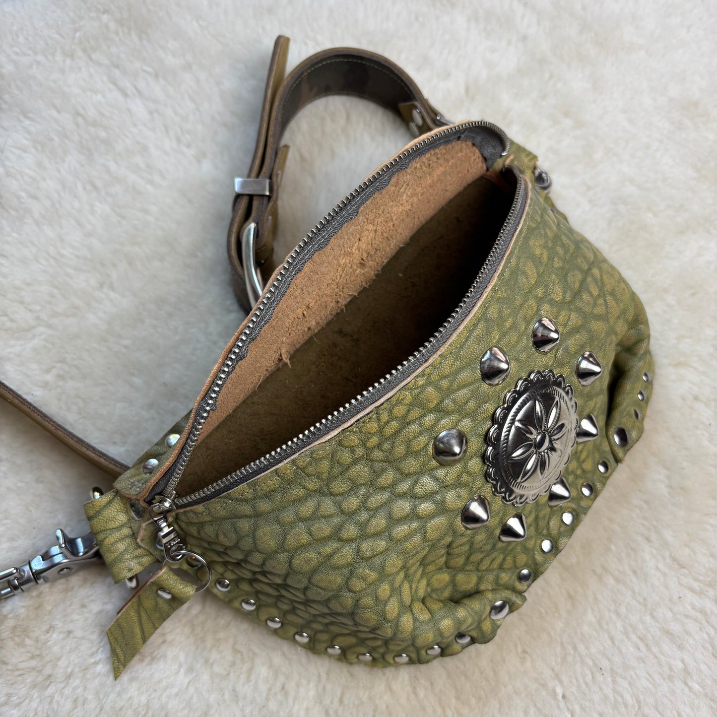 Green Bubbly Lamb Fanny Pack