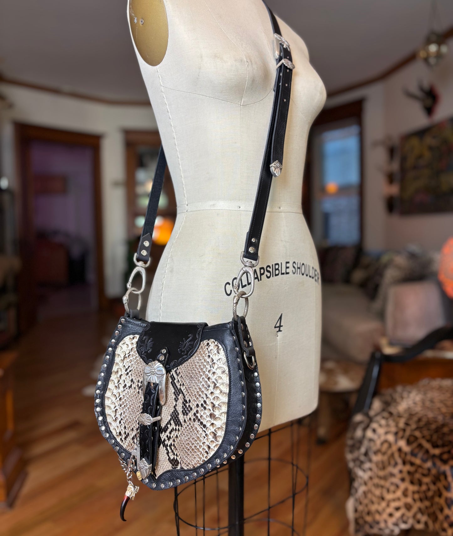 Snakeskin Scorpion Chain Bag