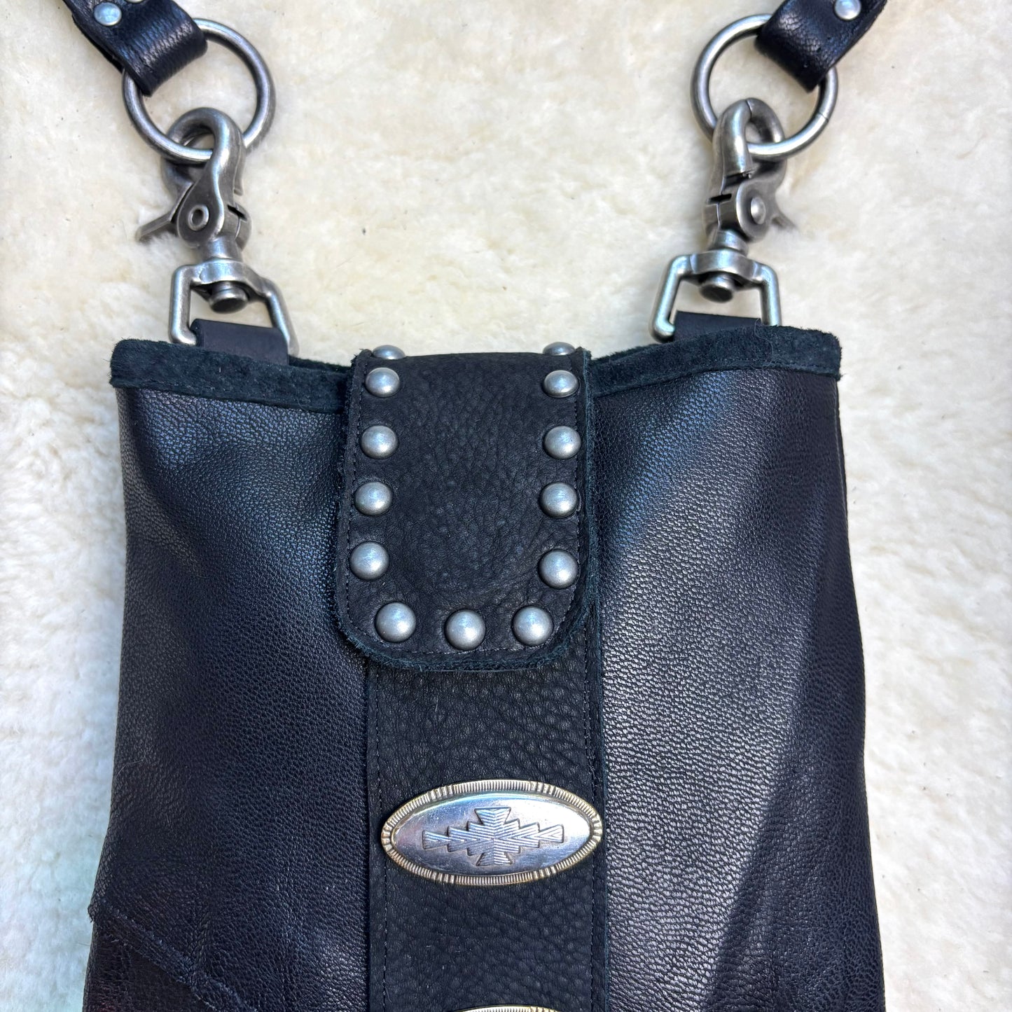 Black with Mixed Metals Convertible Crossbody