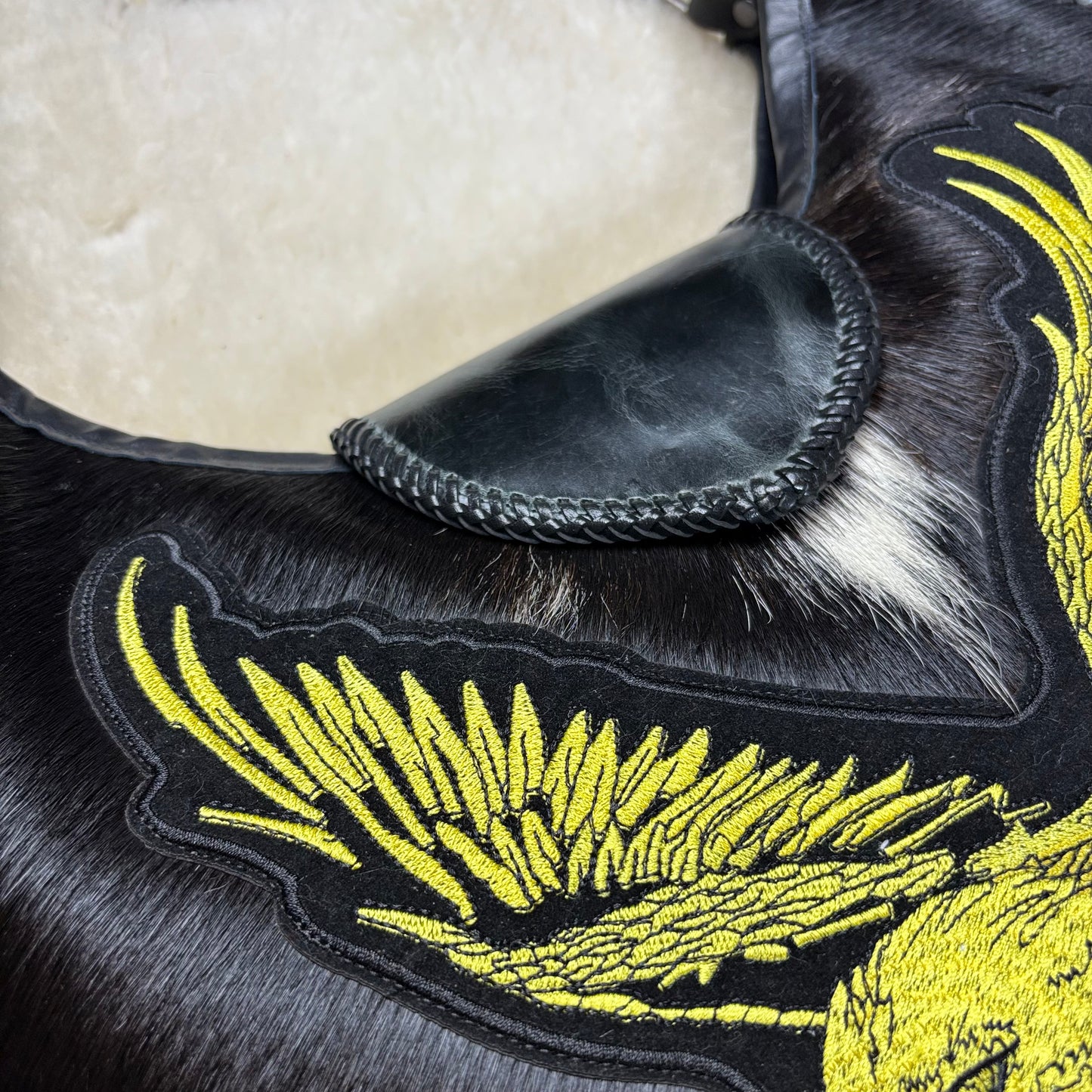 Large Black Hair-on Eagle Bag