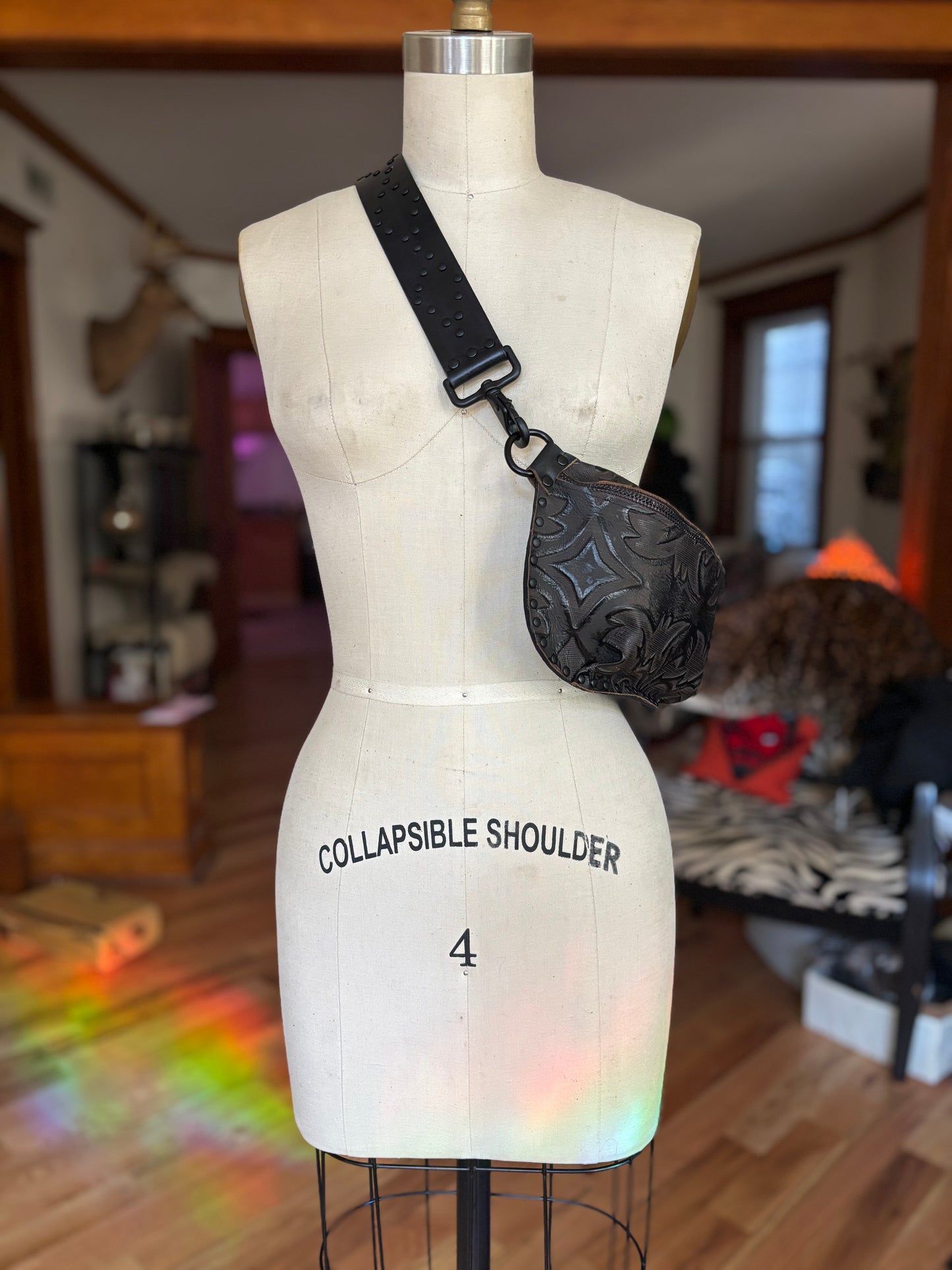 Gothic Black Fanny Pack