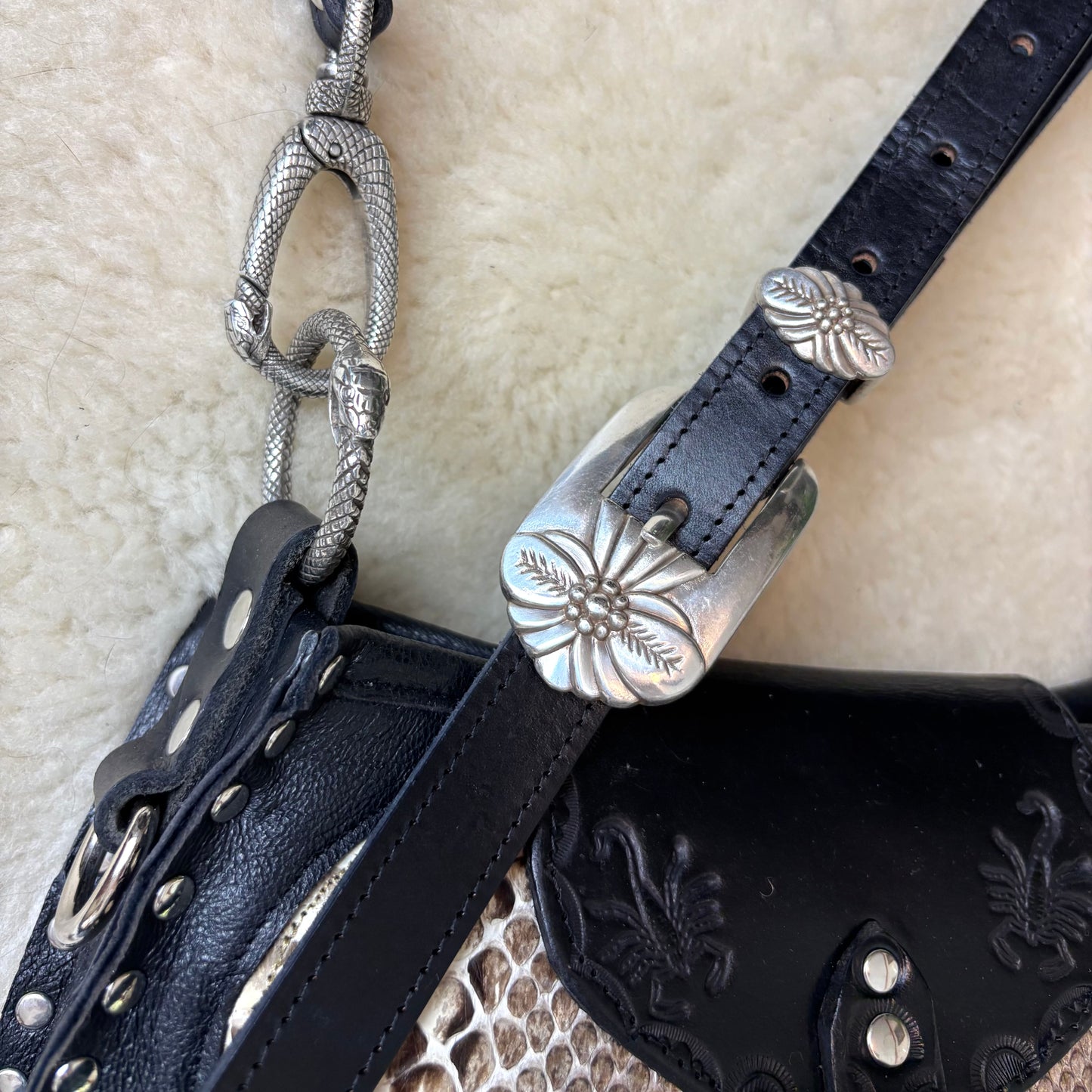 Snakeskin Scorpion Chain Bag