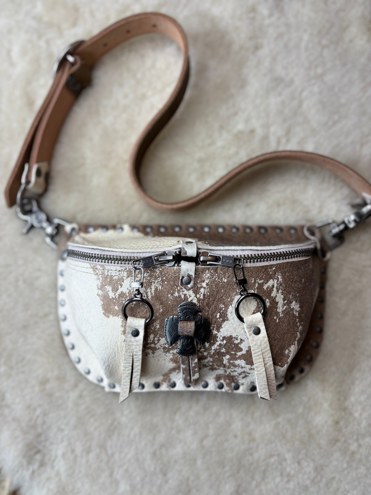 Cream and Cocoa Phoenix Fanny Pack