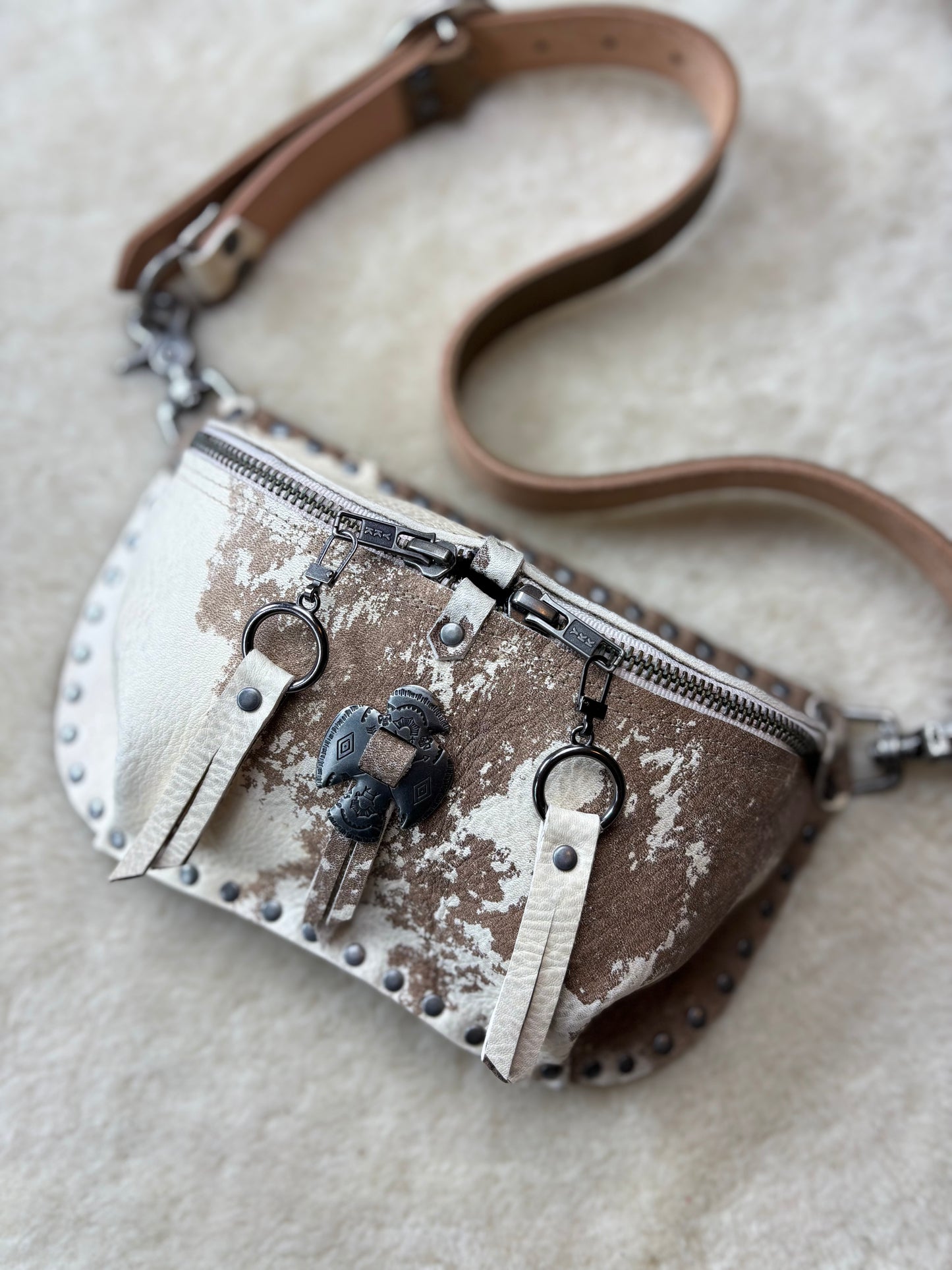 Cream and Cocoa Phoenix Fanny Pack