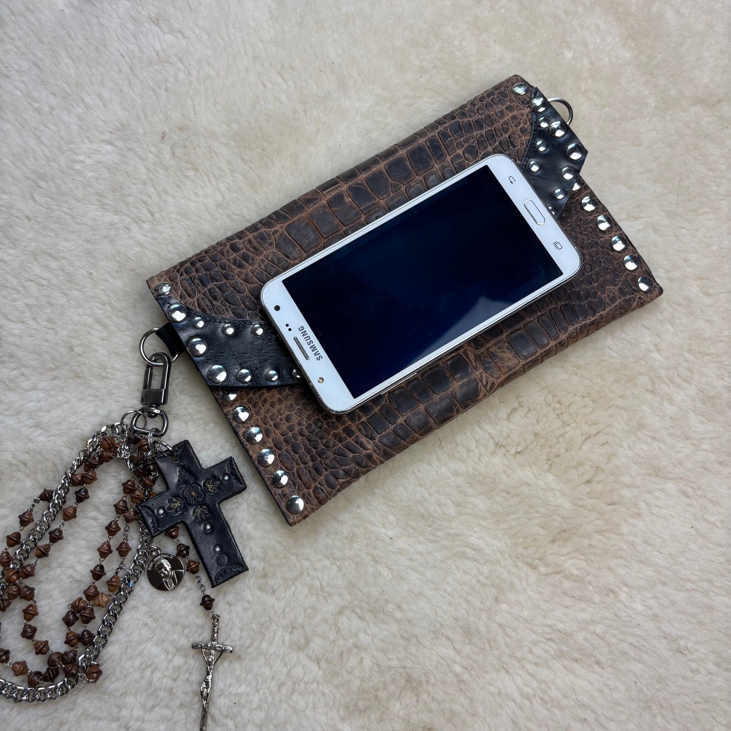 Brown Croc Sabbath Clutch
